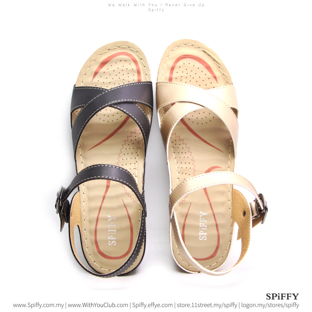 Modern Fashion Spiffy Sandal Shoes👡 – CT3148010 Black | Champagne Colour 😳😚