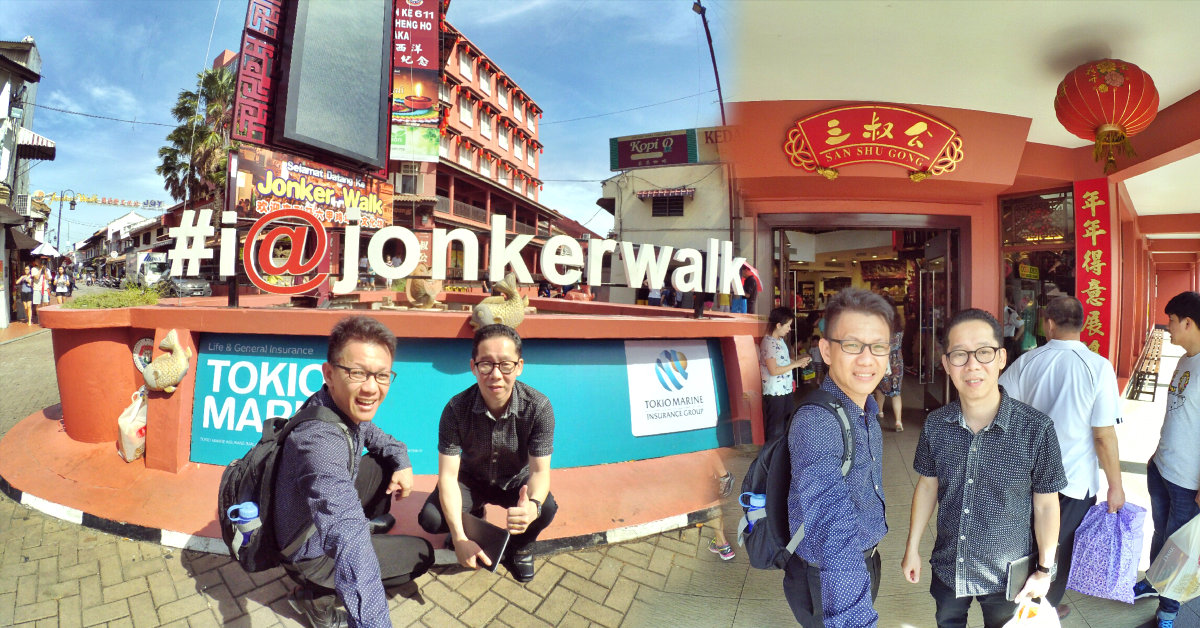 Walking at the Jonker Street Melaka Malacca Malaysia