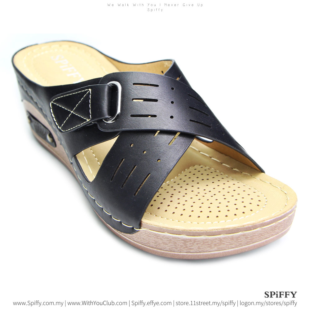 fashion-modern-malaysia-kuala-lumpur-shoes-sandals-%e4%bc%91%e9%97%b2%e9%9e%8b-spiffy-brand-ct3408010-black-colour-shoe-ladies-lady-leather-high-heels-shoes-comfort-wedges-sandal-%e5%a8%83%e5%a8%83