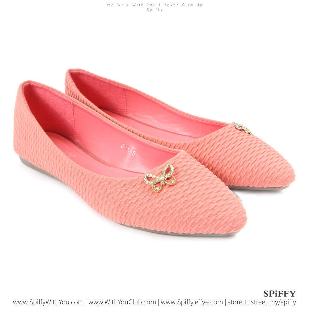 Fashion Modern Malaysia Doll Flat Shoes 娃娃休闲平底鞋 Spiffy Brand CT3495046 Peach Colour Shoe Ladies Lady Leather High Heels Wedges Shoes Online Shopping Lazada 04