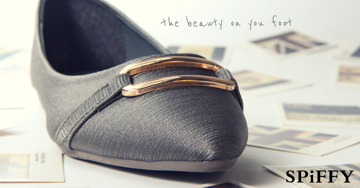 Spiffy Doll Flat Modern Fashion Shoes – ZMF8444013 Dark Grey Colour