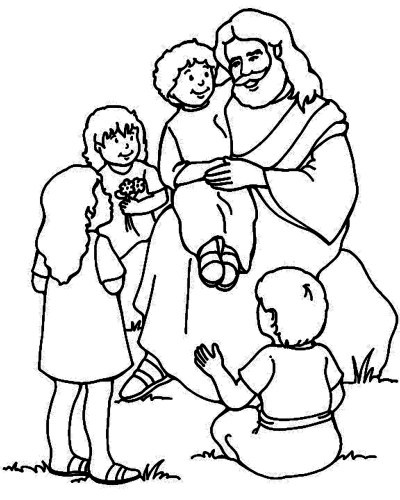 Jesus Christ Coloring Images Sunday School Images for You to Fill with Colour A02