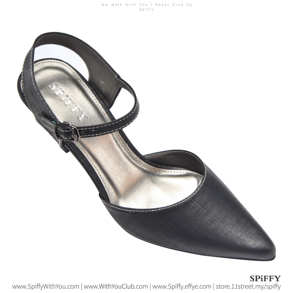 Fashion Modern Malaysia High Heels Shoes 高跟鞋 Spiffy Brand YYM1773010 Black Colour Shoe Ladies Lady Leather High Heels Wedges Shoes Online Shopping 11Street Lazada 04