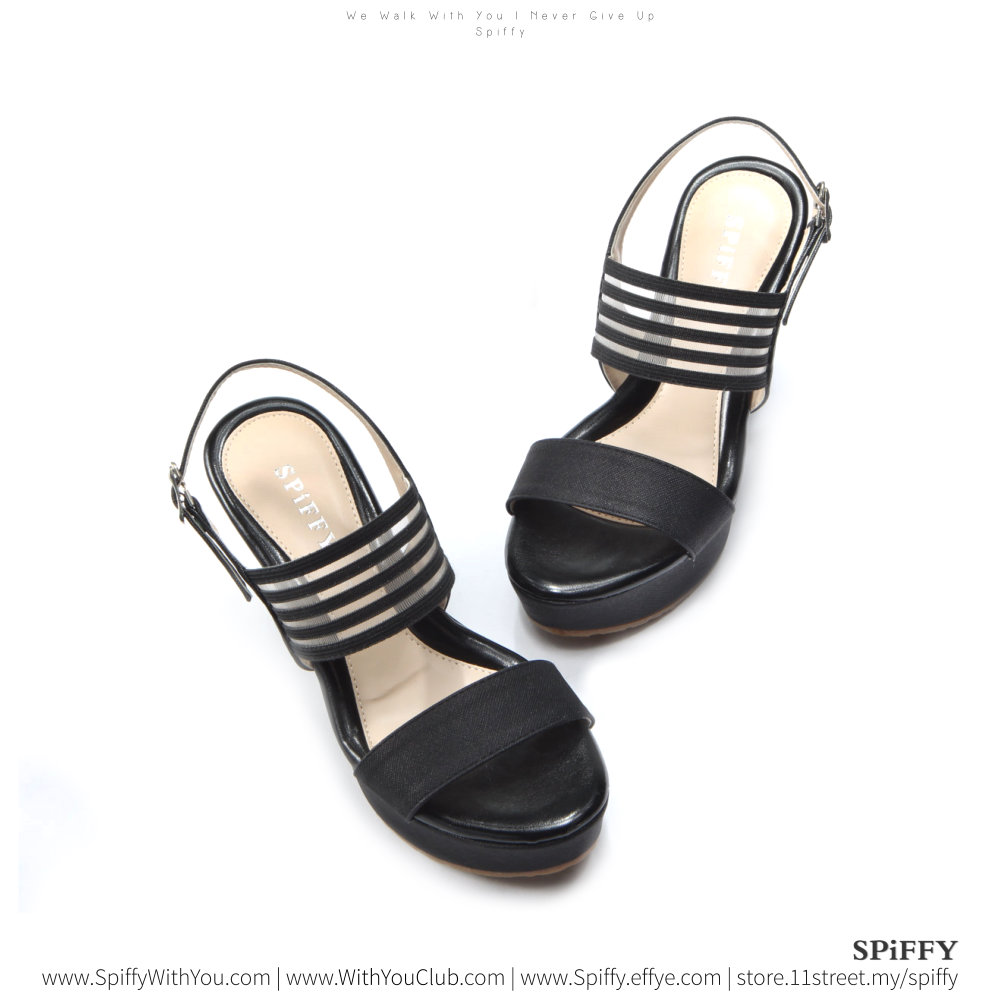 Fashion Modern Malaysia Office Wedges Shoes 办公室坡跟鞋 Spiffy Brand SHM1732010 Black Colour Shoe Ladies Lady Leather High Heels Wedges Shoes Online Shopping Lazada 05