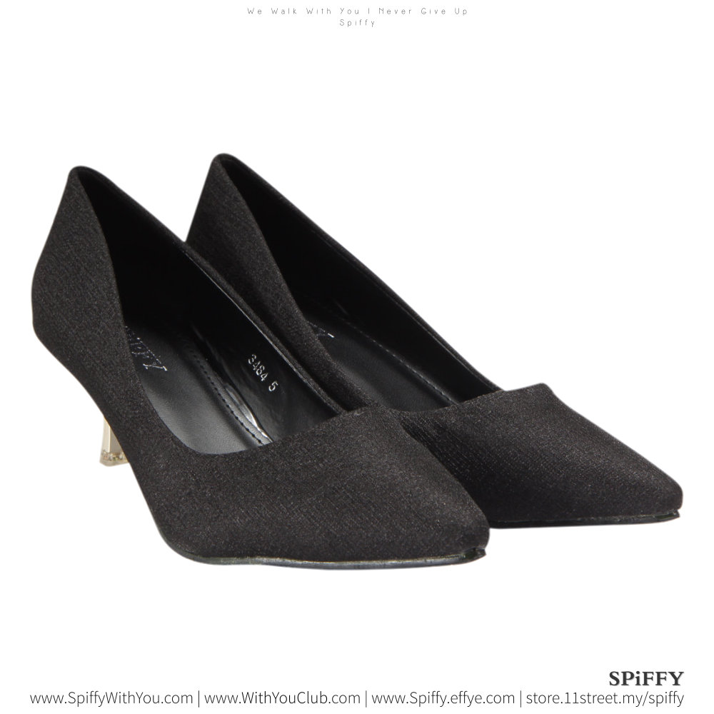 Fashion Modern Malaysia High Heels Shoes 高跟鞋 Spiffy Brand CT3484010 Black Colour Shoe Ladies Lady Leather High Heels Wedges Shoes Online Shopping 11Street Lazada 04