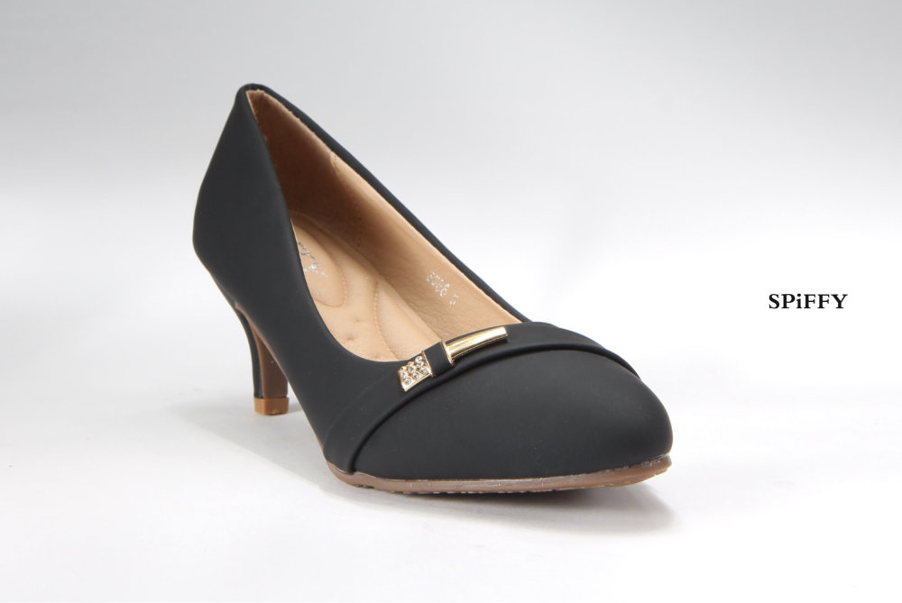 Fashion Modern Malaysia High Heels Shoes 高跟鞋 Spiffy Brand CT3566010 Black Colour Shoe Ladies Lady Leather High Heels Wedges Shoes Online Shopping 11Street Lazada 07
