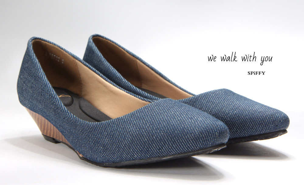 Fashion Modern Malaysia Mid Heels Shoes 舒适跟鞋 Spiffy Brand MF3762003 Blue Colour Shoe Ladies Lady Leather High Heels Wedges Shoes Online Shopping 11Street Lazada 08