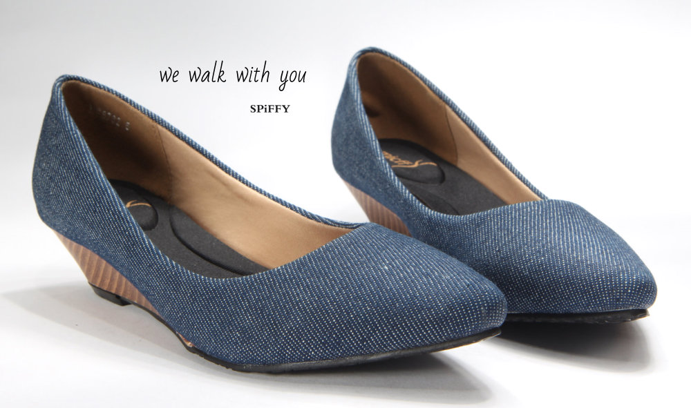 Fashion Modern Malaysia Mid Heels Shoes 舒适跟鞋 Spiffy Brand MF3762003 Blue Colour Shoe Ladies Lady Leather High Heels Wedges Shoes Online Shopping 11Street Lazada 10