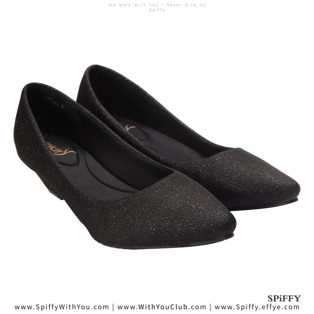 Fashion Modern Malaysia Mid Heels Shoes 舒适跟鞋 Spiffy Brand MF3763010 Black Colour Shoe Ladies Lady Leather High Heels Wedges Shoes Online Shopping 11Street Lazada 04