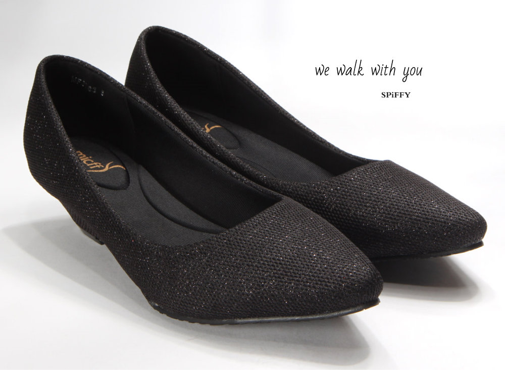 Fashion Modern Malaysia Mid Heels Shoes 舒适跟鞋 Spiffy Brand MF3763010 Black Colour Shoe Ladies Lady Leather High Heels Wedges Shoes Online Shopping 11Street Lazada 08