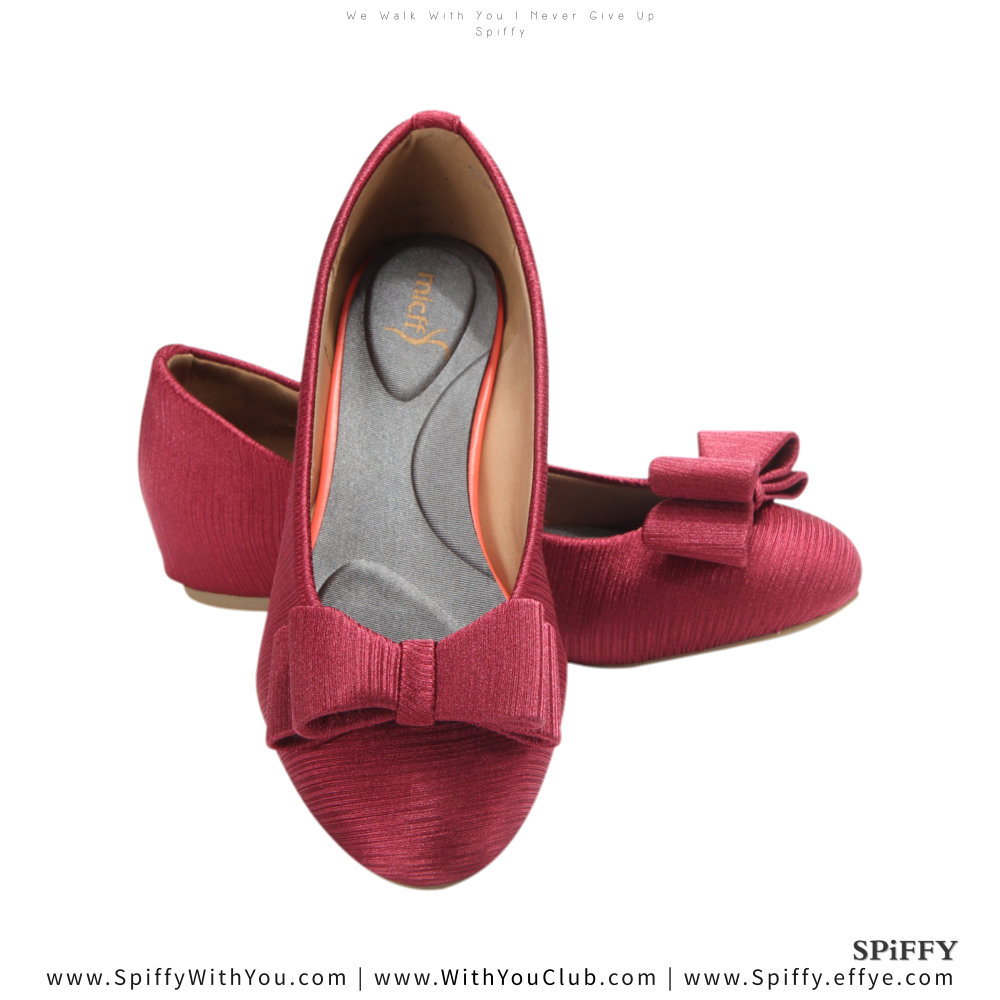 Fashion Modern Malaysia Sneakers Shoes 舒适平底鞋 Spiffy Brand MF3757028 Maroon Colour Shoe Ladies Lady Leather High Heels Wedges Shoes Online Shopping 11Street Lazada 04