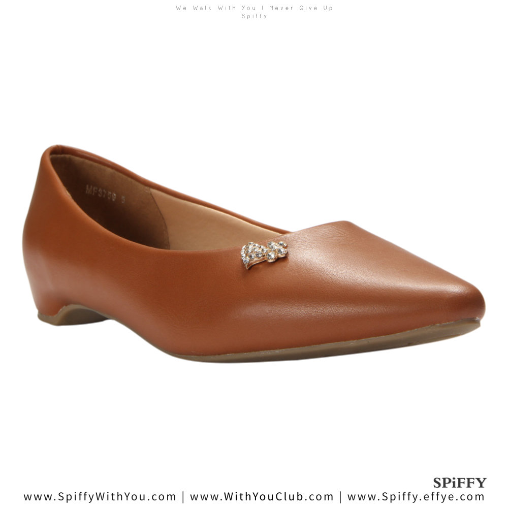 Fashion Modern Malaysia Sneakers Shoes 舒适平底鞋 Spiffy Brand MF3759015 Brown Colour Shoe Ladies Lady Leather High Heels Wedges Shoes Online Shopping 11Street Lazada 02