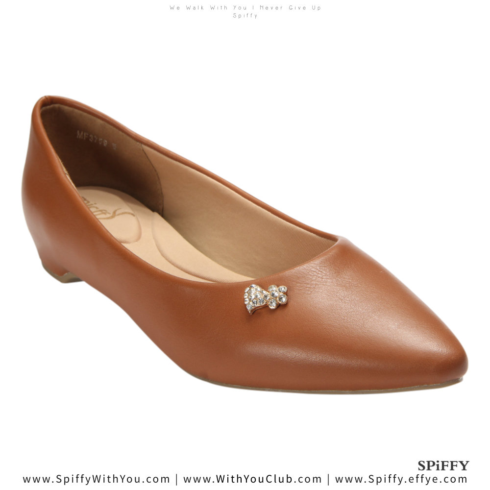 Fashion Modern Malaysia Sneakers Shoes 舒适平底鞋 Spiffy Brand MF3759015 Brown Colour Shoe Ladies Lady Leather High Heels Wedges Shoes Online Shopping 11Street Lazada 03