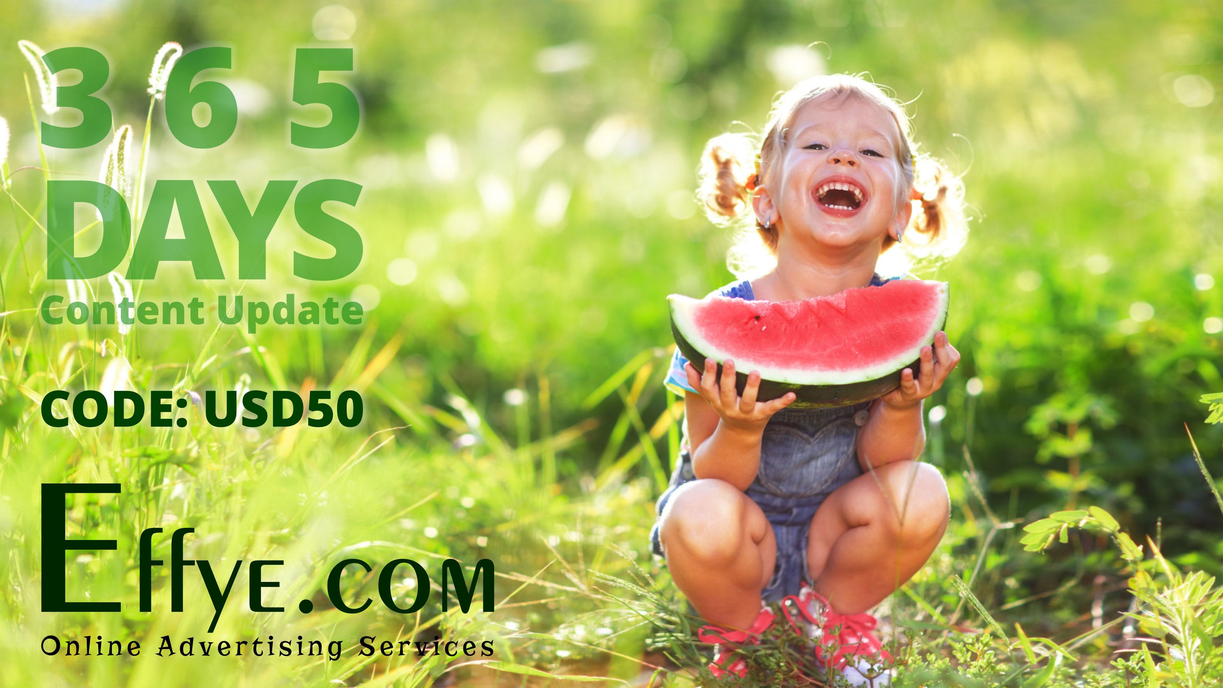 Happy child girl eats watermelon