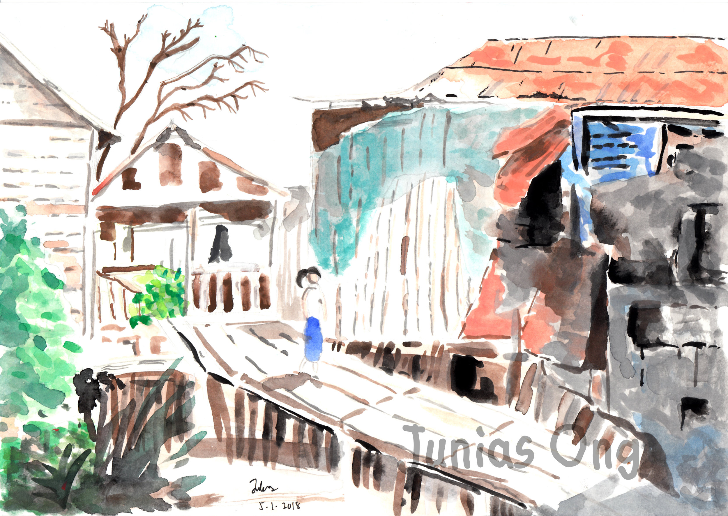 Junias Ong Painting Dwawing Sketching World 王静凝 图画 素描 彩绘 A06