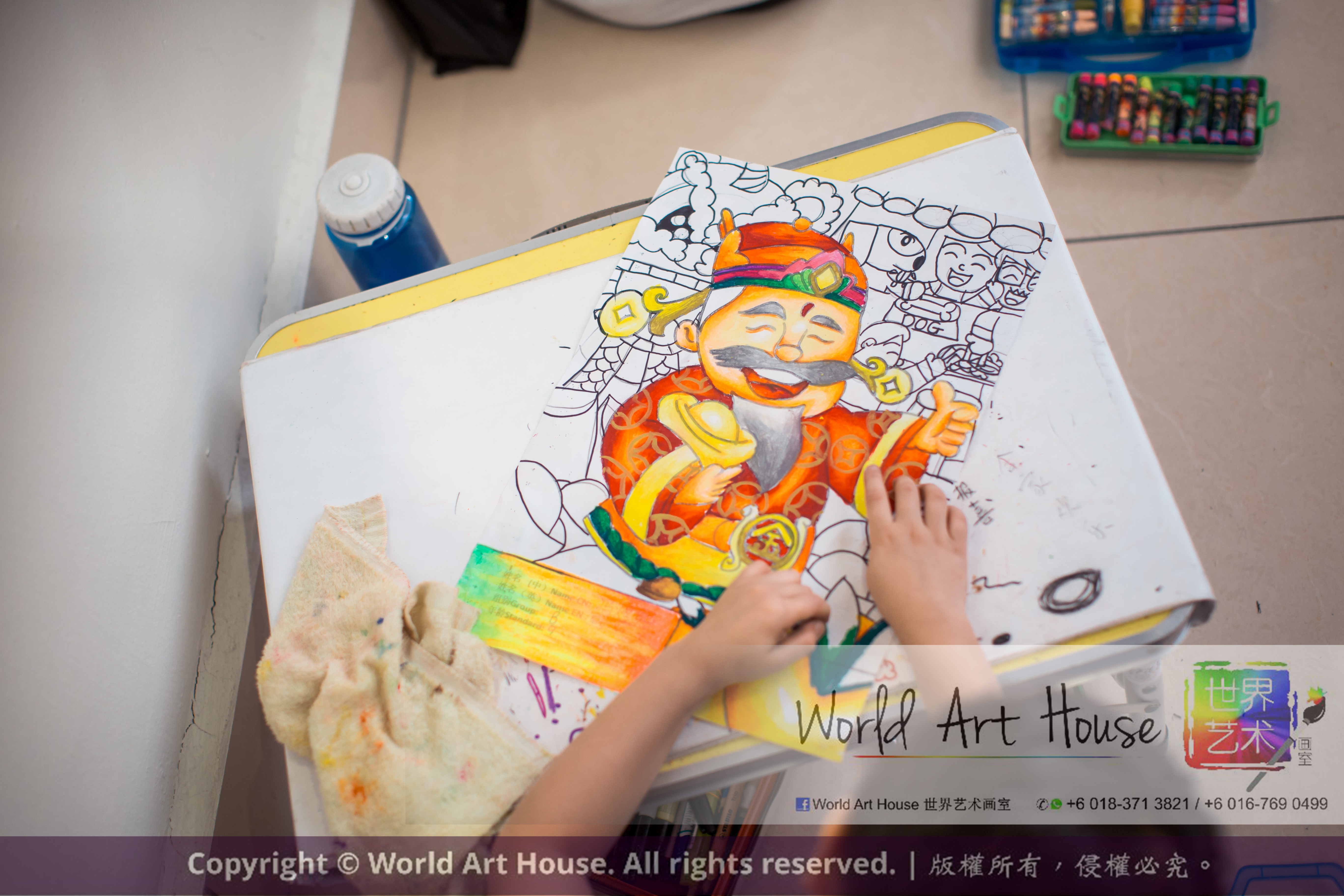 Malaysia Kota Damansara Petaling Jaya Kuala Lumpur Selangor Chinese New Year Charity Coloring Contest World Art House 世界艺术画室 and 1 Utama Shopping JinYeYe Effye Media B002