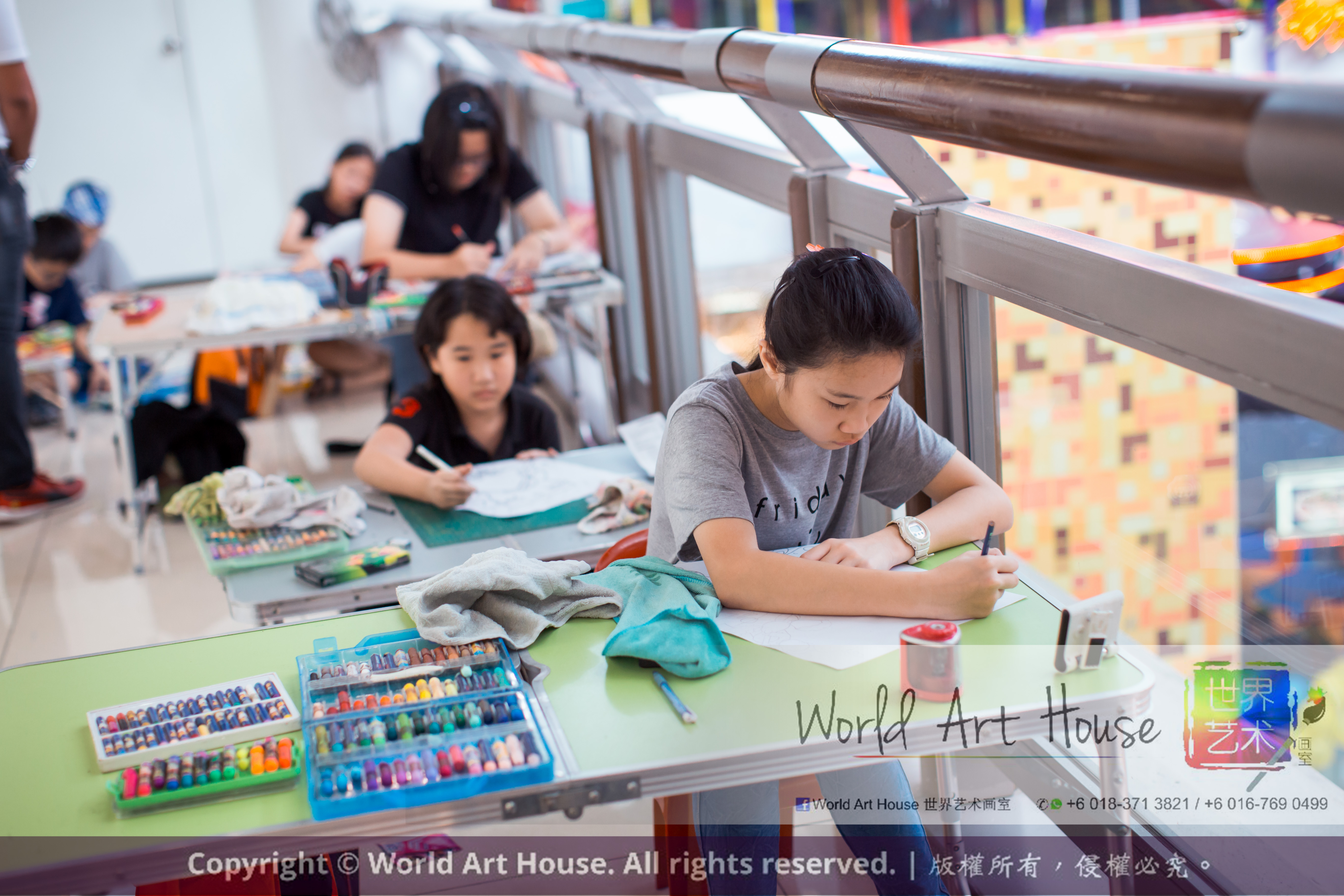 Malaysia Kota Damansara Petaling Jaya Kuala Lumpur Selangor Chinese New Year Charity Coloring Contest World Art House 世界艺术画室 and 1 Utama Shopping JinYeYe Effye Media C066