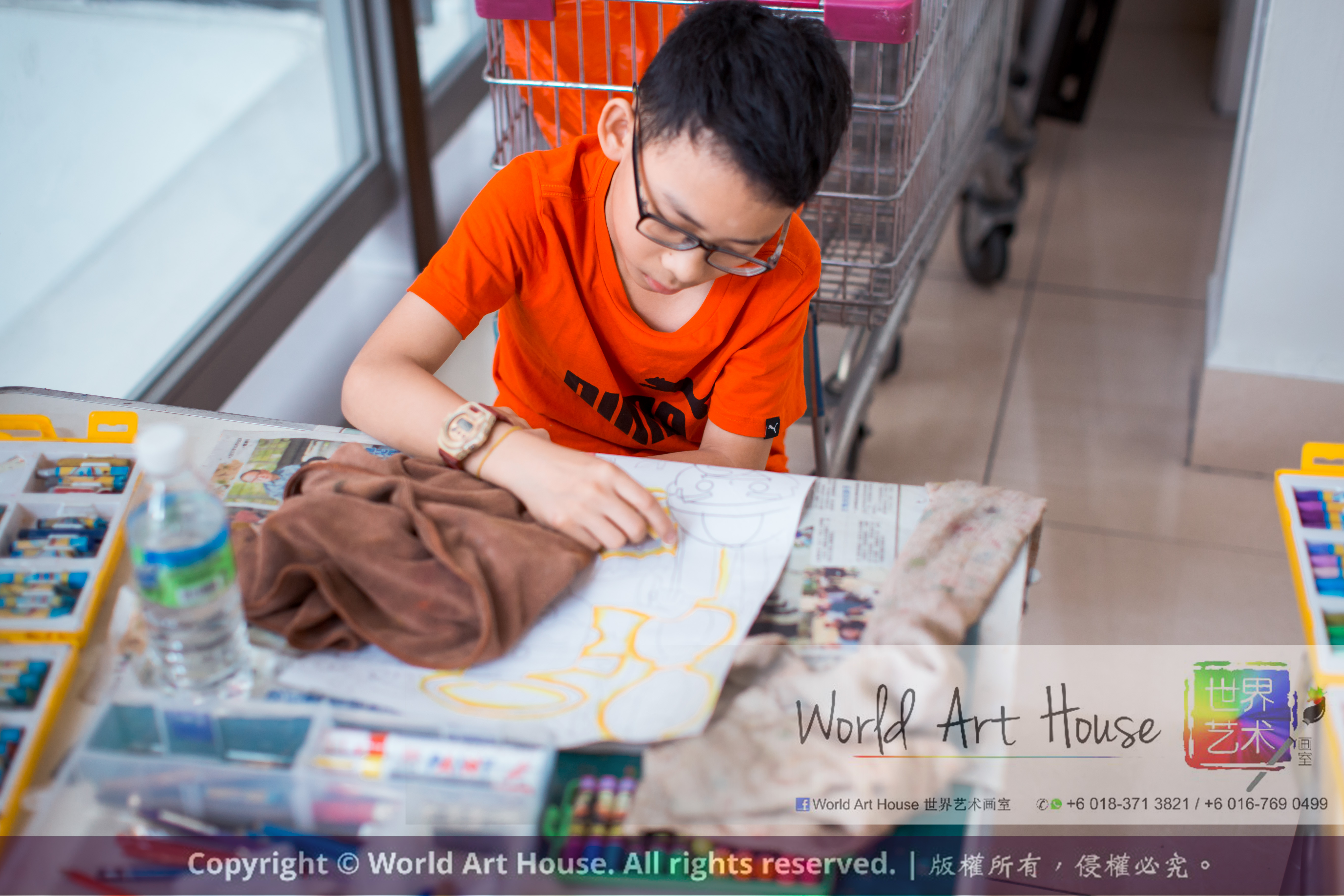 Malaysia Kota Damansara Petaling Jaya Kuala Lumpur Selangor Chinese New Year Charity Coloring Contest World Art House 世界艺术画室 and 1 Utama Shopping JinYeYe Effye Media C079