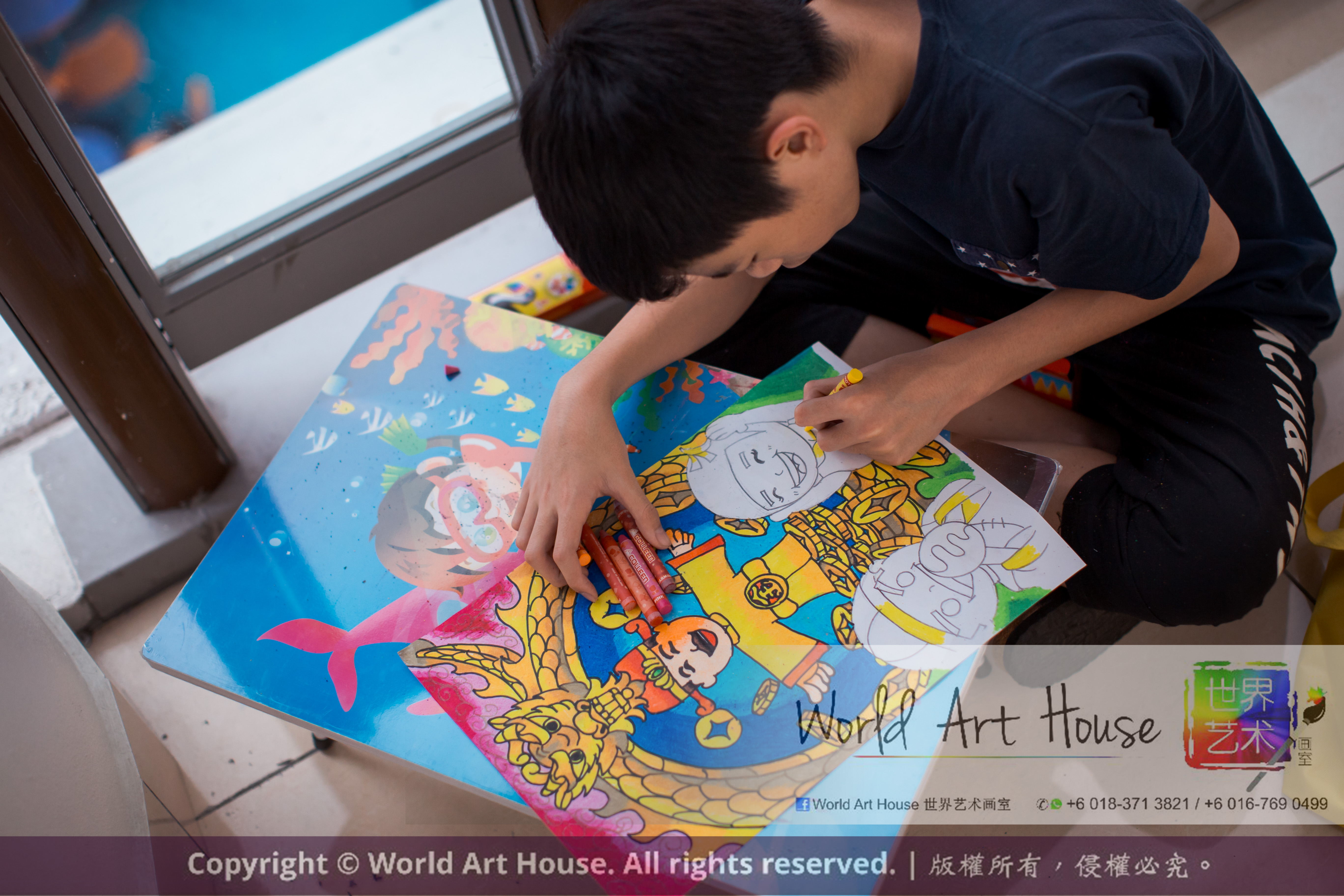 Malaysia Kota Damansara Petaling Jaya Kuala Lumpur Selangor Chinese New Year Charity Coloring Contest World Art House 世界艺术画室 and 1 Utama Shopping JinYeYe Effye Media C091