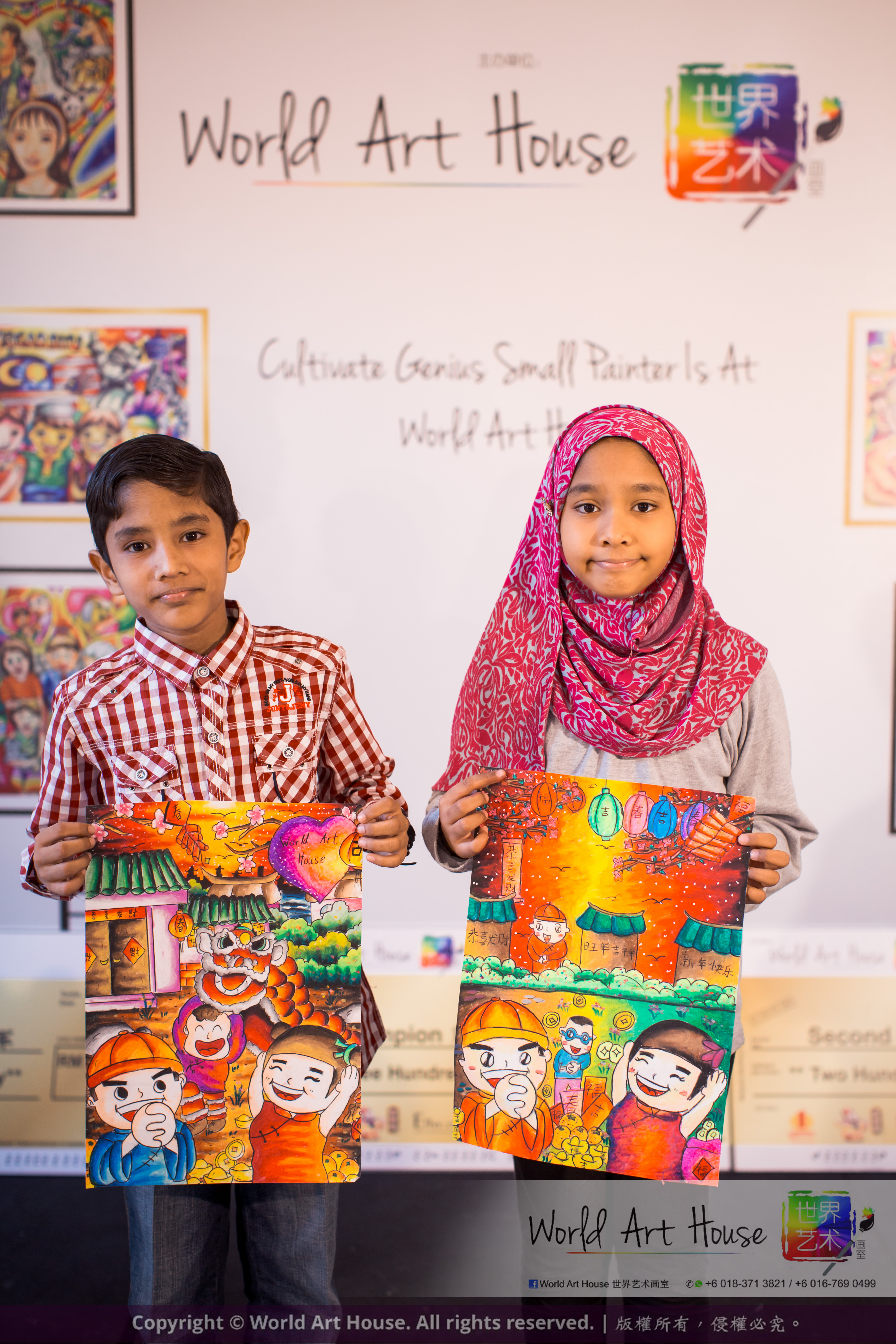 Malaysia Kota Damansara Petaling Jaya Kuala Lumpur Selangor Chinese New Year Charity Coloring Contest World Art House 世界艺术画室 and 1 Utama Shopping JinYeYe Effye Media C096