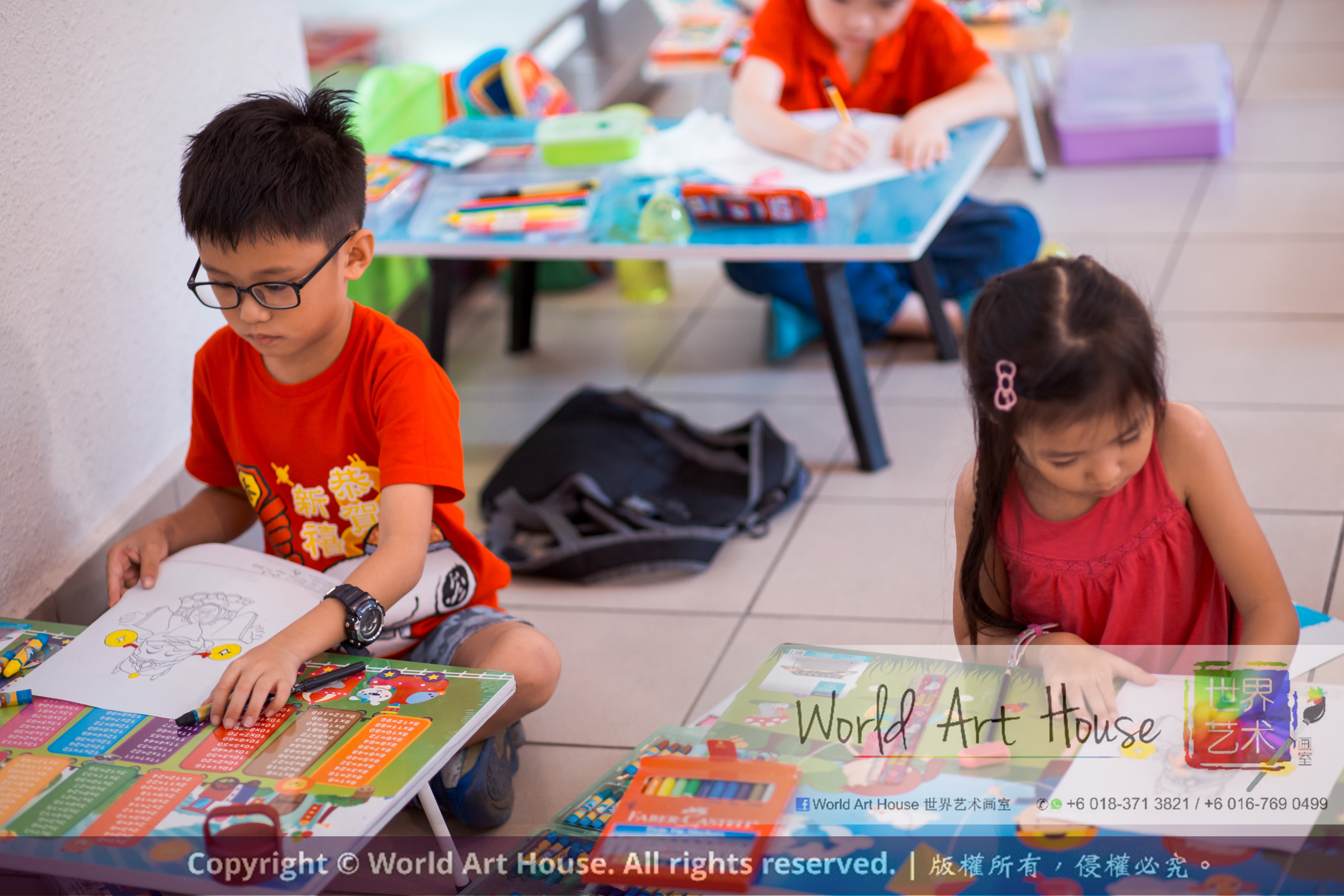 Malaysia Kota Damansara Petaling Jaya Kuala Lumpur Selangor Chinese New Year Charity Coloring Contest World Art House 世界艺术画室 and 1 Utama Shopping JinYeYe Effye Media A035