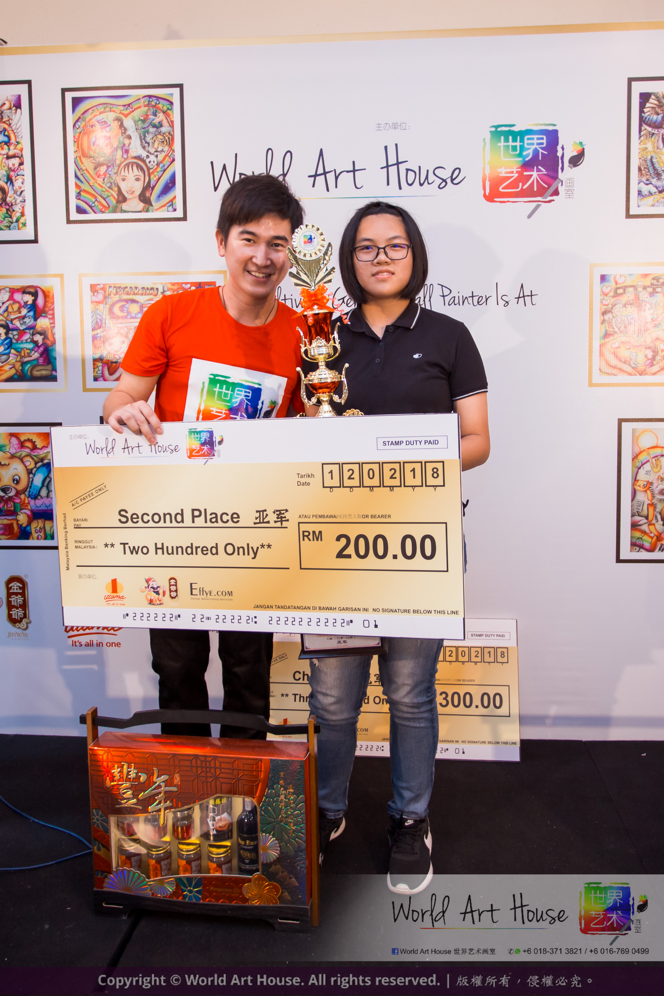 Malaysia Kota Damansara Petaling Jaya Kuala Lumpur Selangor Chinese New Year Charity Coloring Contest World Art House 世界艺术画室 and 1 Utama Shopping JinYeYe Effye Media D070