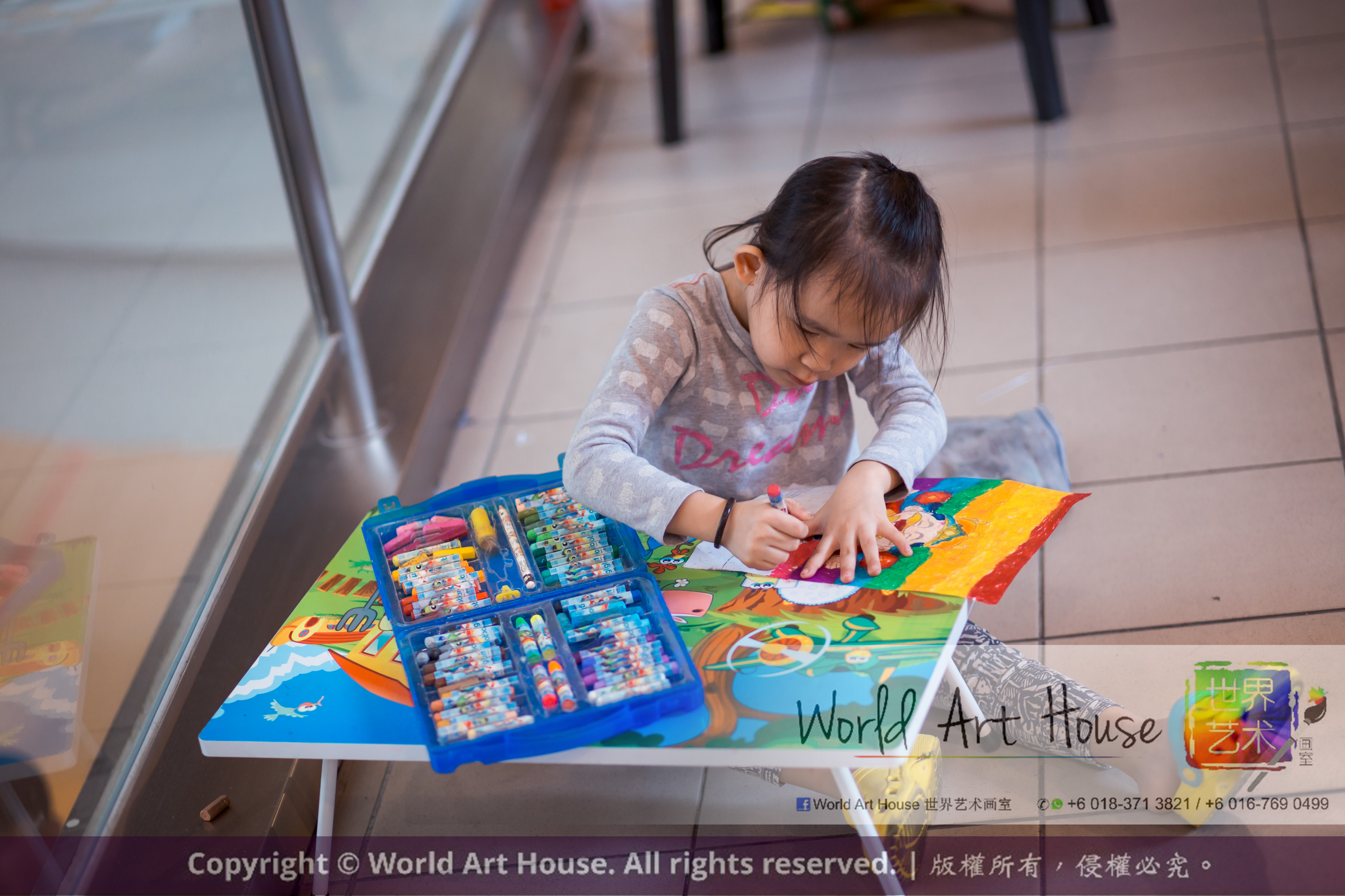 Malaysia Kota Damansara Petaling Jaya Kuala Lumpur Selangor Chinese New Year Charity Coloring Contest World Art House 世界艺术画室 and 1 Utama Shopping JinYeYe Effye Media A061