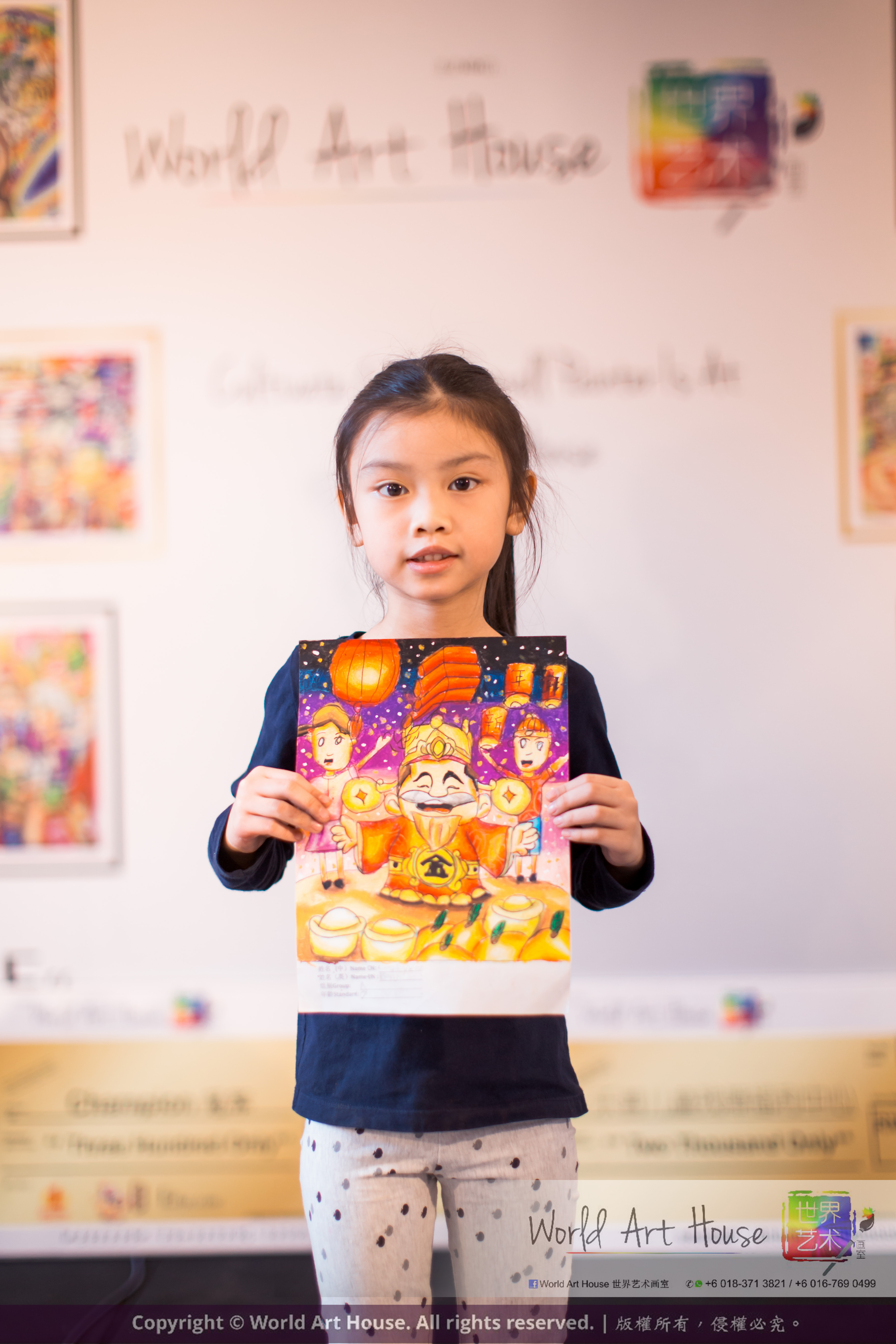 Malaysia Kota Damansara Petaling Jaya Kuala Lumpur Selangor Chinese New Year Charity Coloring Contest World Art House 世界艺术画室 and 1 Utama Shopping JinYeYe Effye Media A065