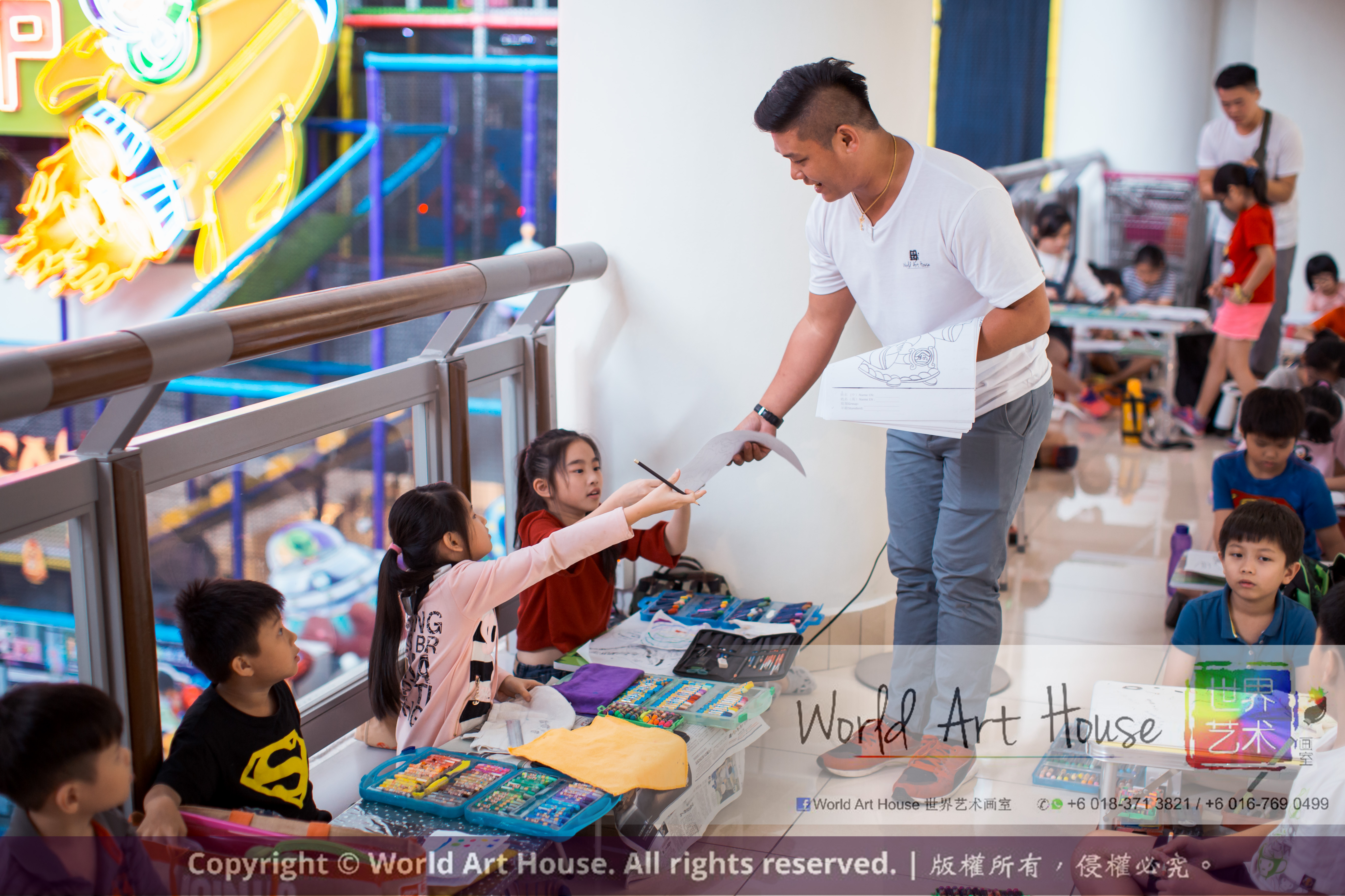 Malaysia Kota Damansara Petaling Jaya Kuala Lumpur Selangor Chinese New Year Charity Coloring Contest World Art House 世界艺术画室 and 1 Utama Shopping JinYeYe Effye Media A074