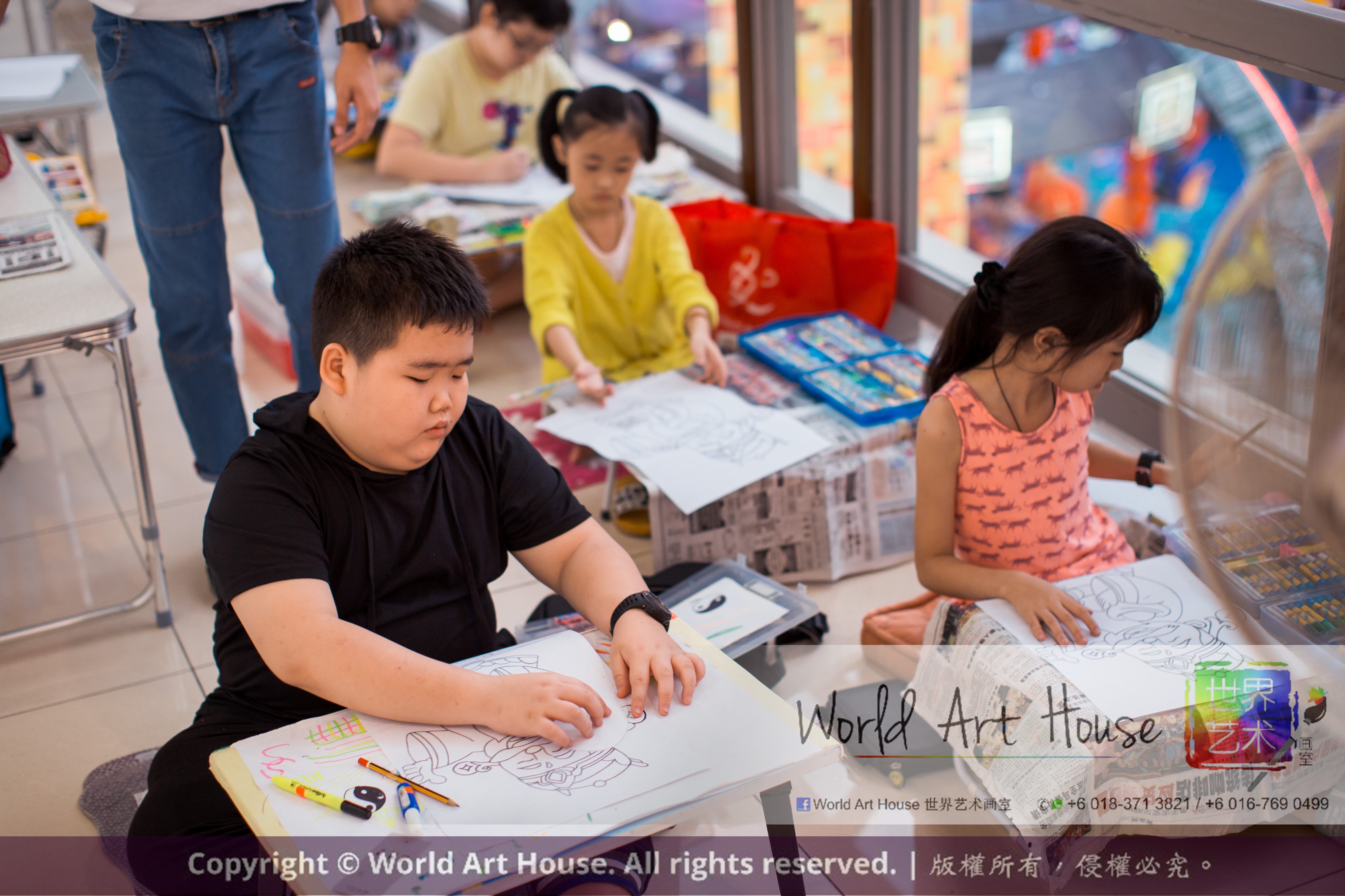 Malaysia Kota Damansara Petaling Jaya Kuala Lumpur Selangor Chinese New Year Charity Coloring Contest World Art House 世界艺术画室 and 1 Utama Shopping JinYeYe Effye Media A076