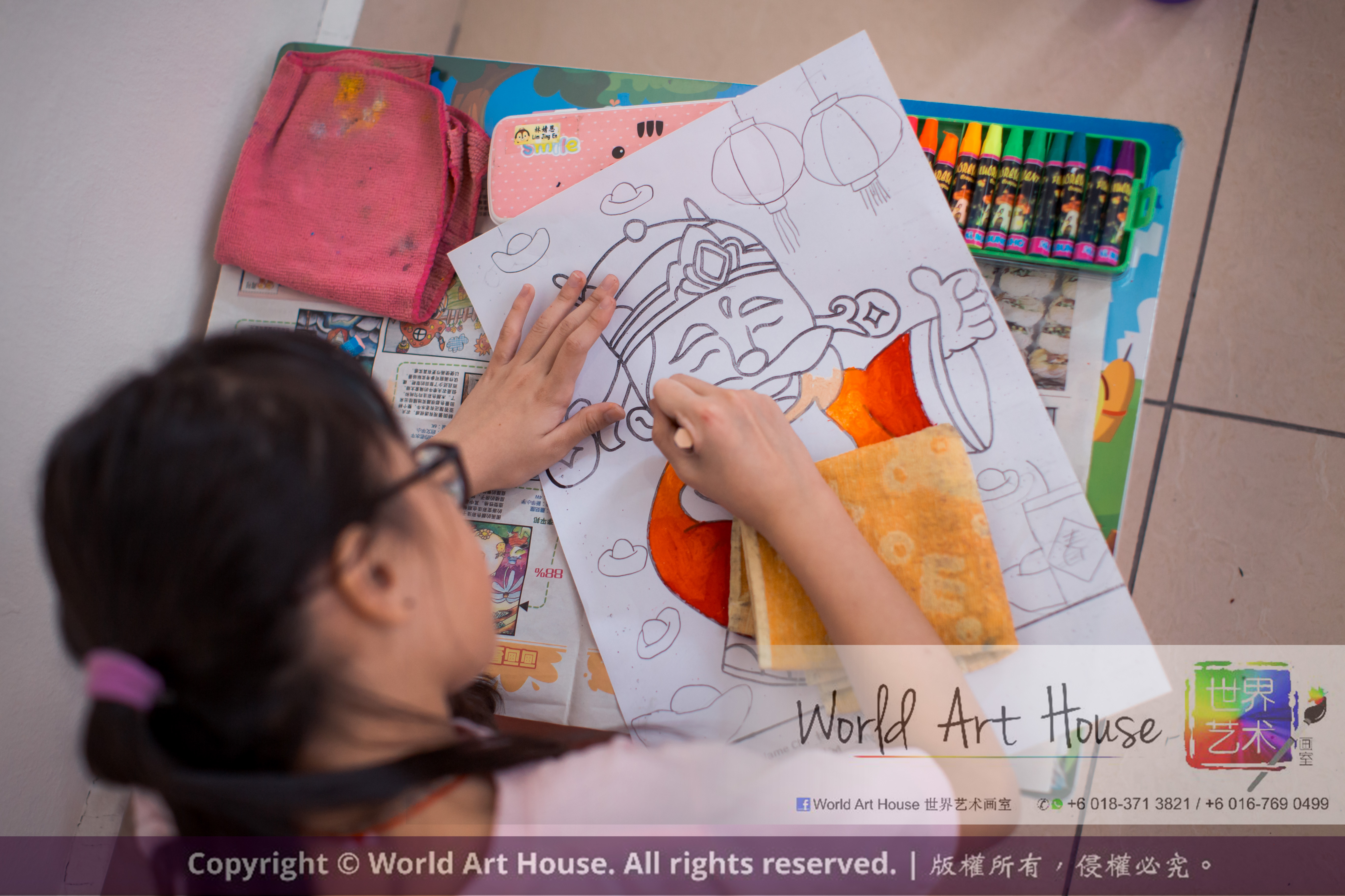 Malaysia Kota Damansara Petaling Jaya Kuala Lumpur Selangor Chinese New Year Charity Coloring Contest World Art House 世界艺术画室 and 1 Utama Shopping JinYeYe Effye Media A088