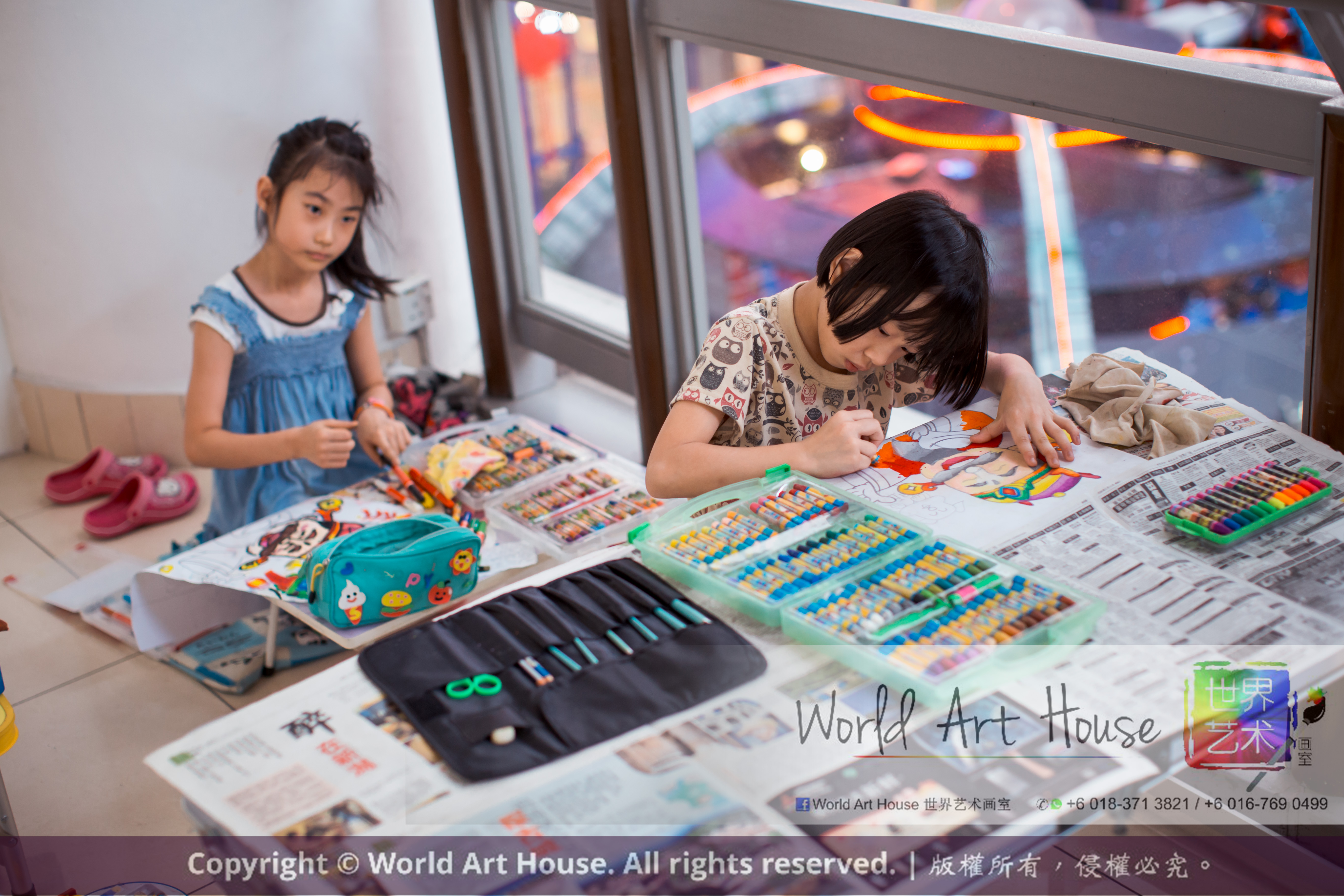 Malaysia Kota Damansara Petaling Jaya Kuala Lumpur Selangor Chinese New Year Charity Coloring Contest World Art House 世界艺术画室 and 1 Utama Shopping JinYeYe Effye Media A093