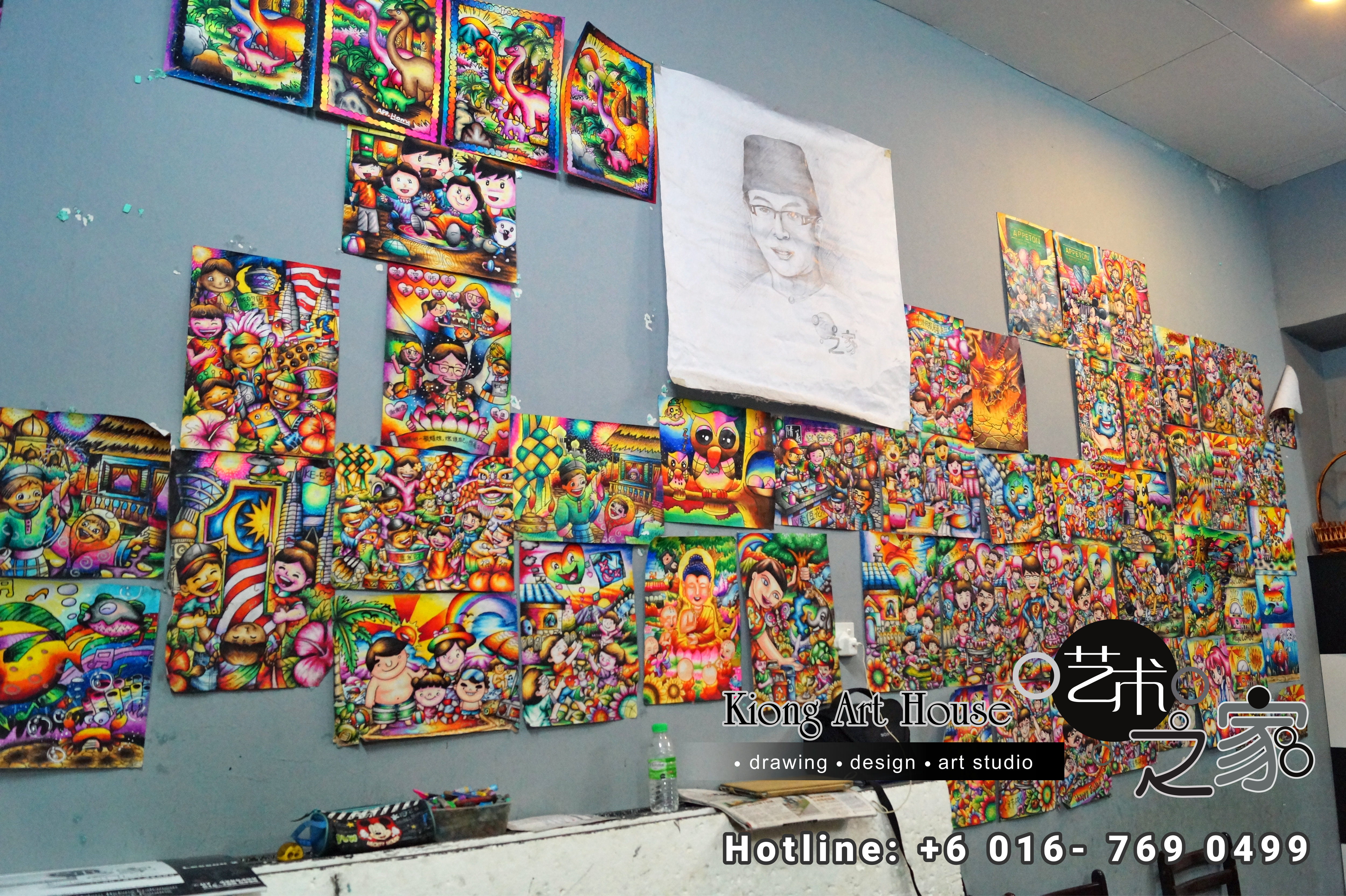 Malaysia Johor Batu Pahat Art Courses Art Studio Children Painting Wotercolour Wooden Strokes Crayon Sketching Oil Painting Advertising Painting Murals Kiong Art House A01-10