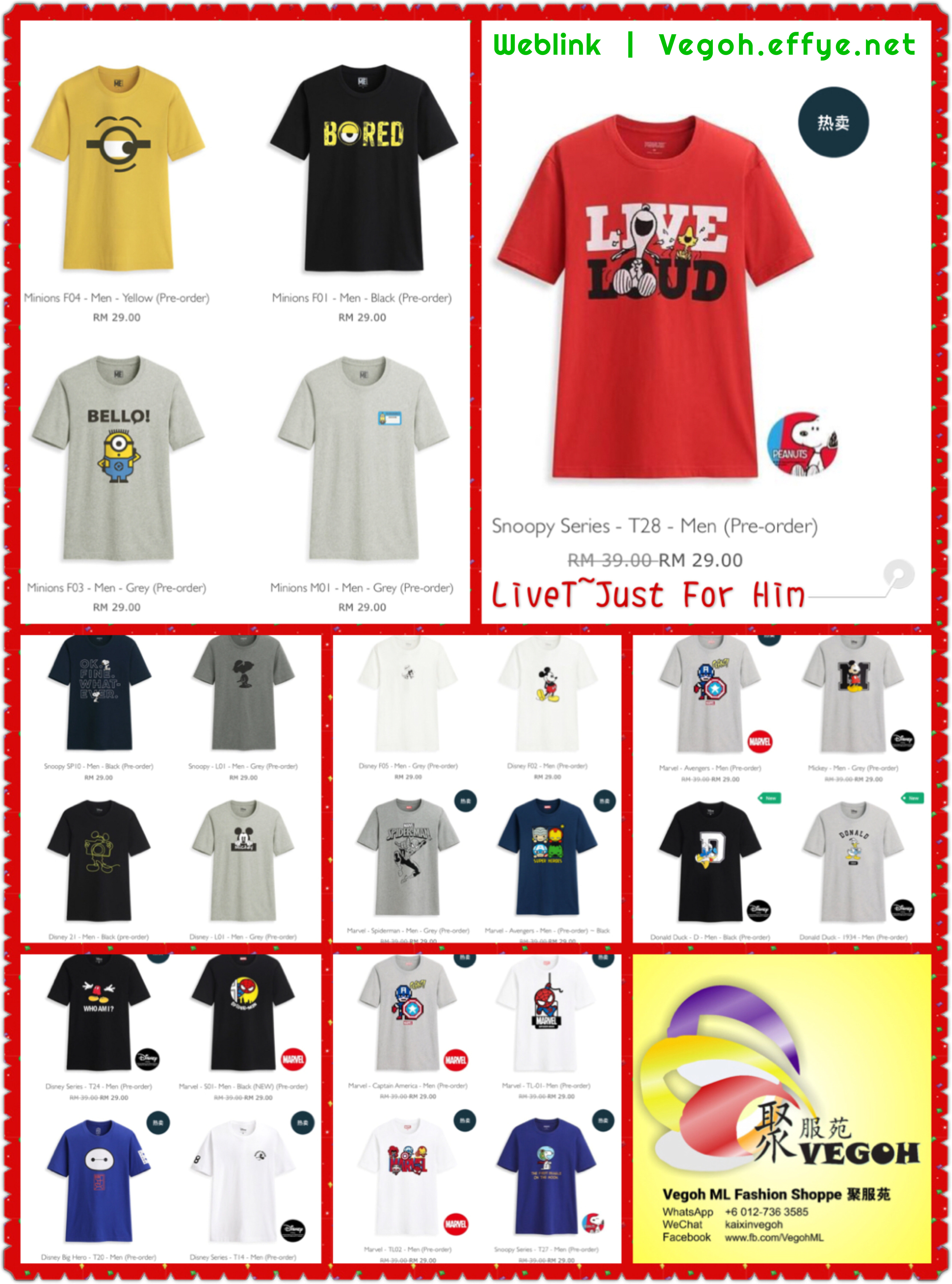Vegoh ML Fashion Shoppe 聚服苑服饰商店 - Malaysia Fashion Clothing Online Store Underwear Beauty Products Cosmetic 马来西亚时尚服装网络销售 内衣 美容品 化妆品