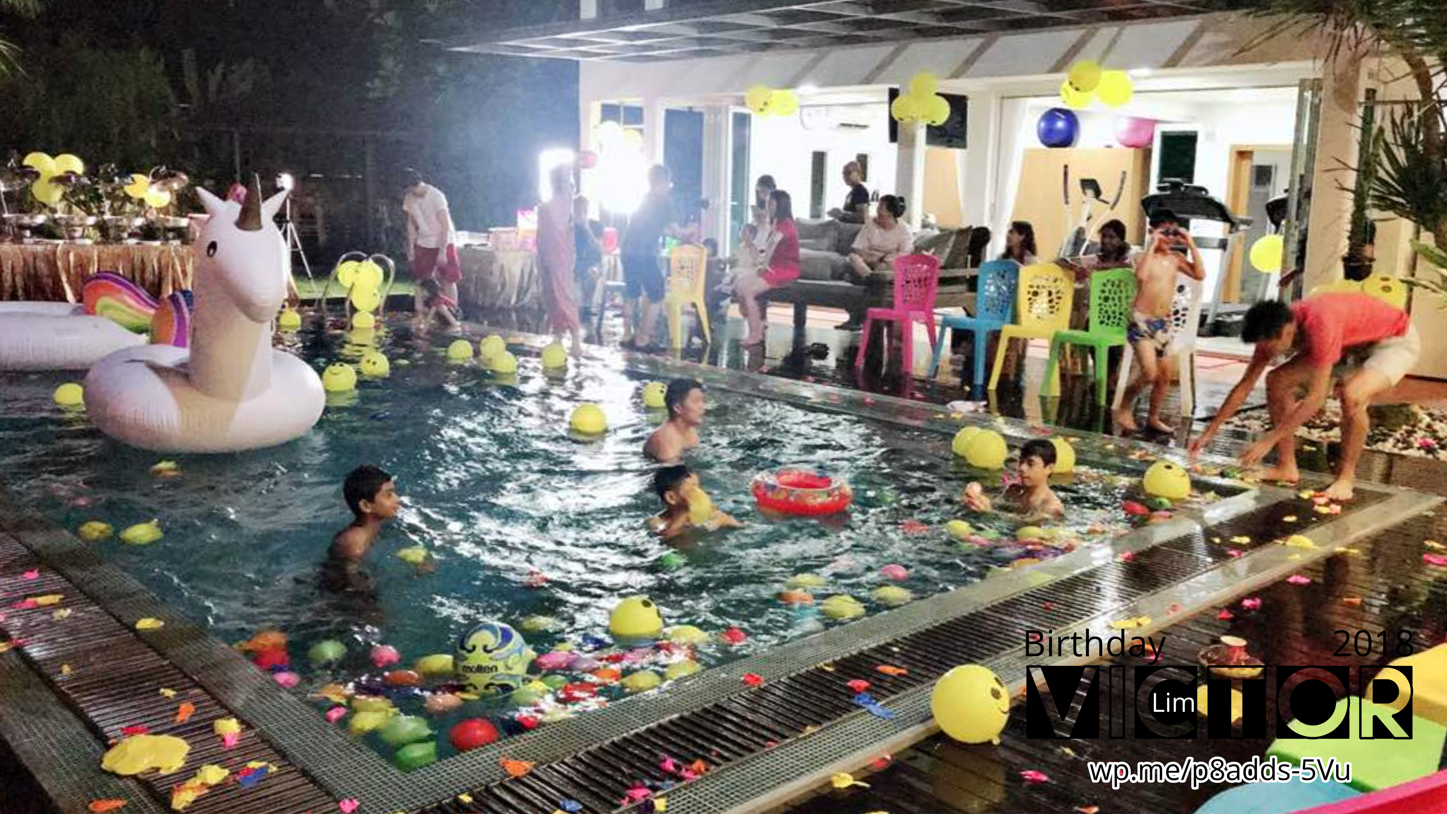 Victor Lim Birthday 2018 in Malaysia Party Buffet Swimming Fun A23