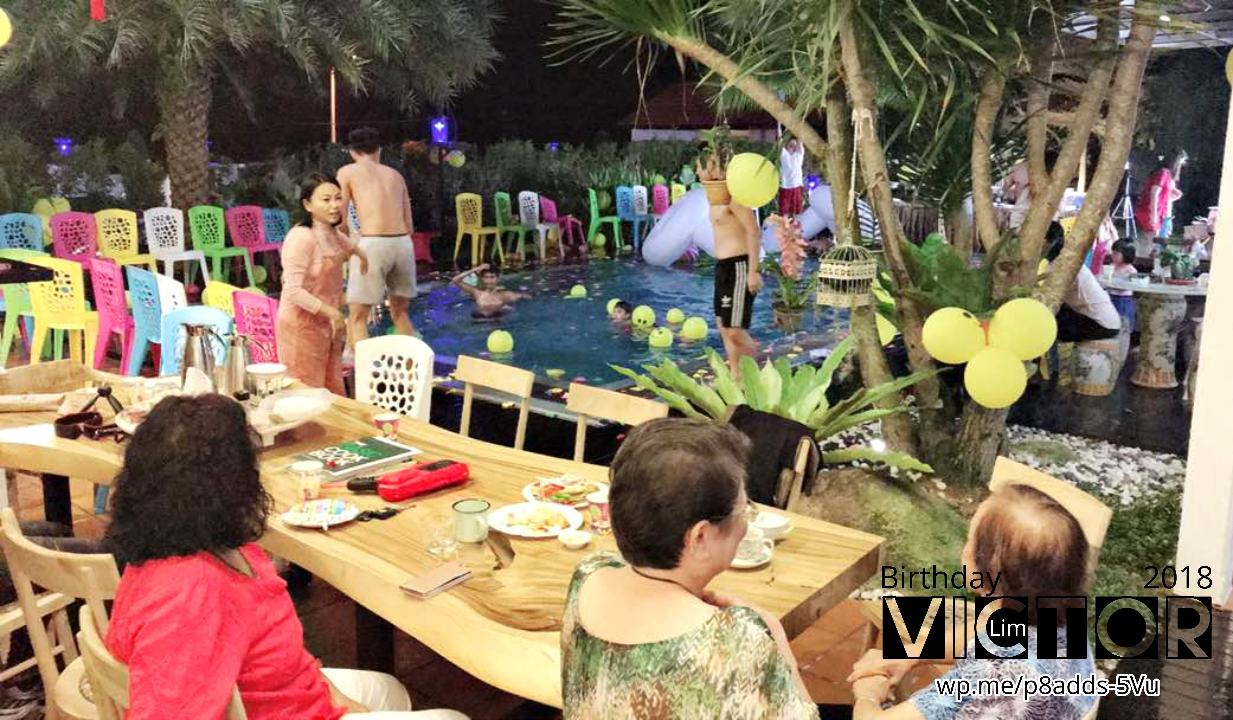 Victor Lim Birthday 2018 in Malaysia Party Buffet Swimming Fun A27