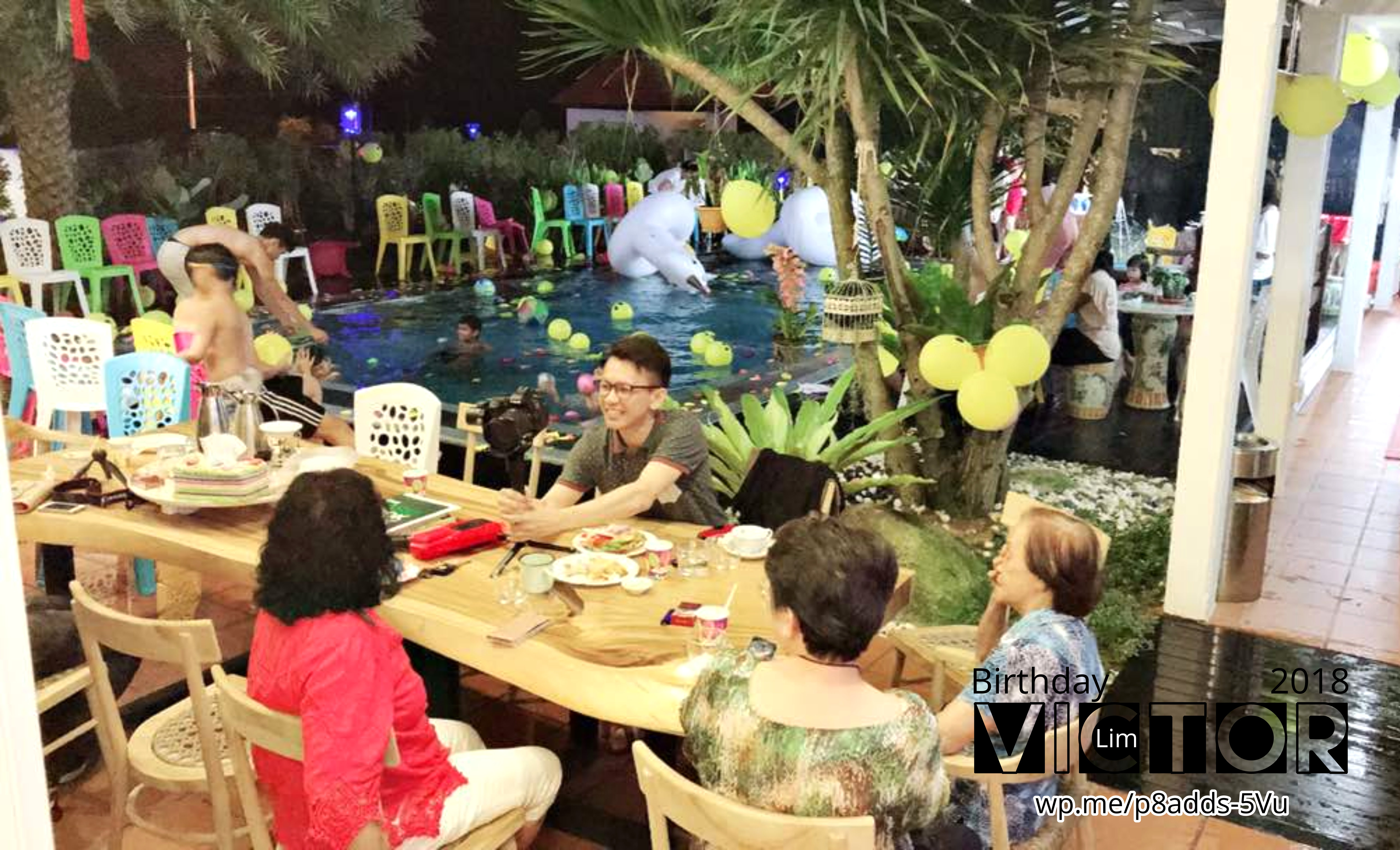 Victor Lim Birthday 2018 in Malaysia Party Buffet Swimming Fun A31