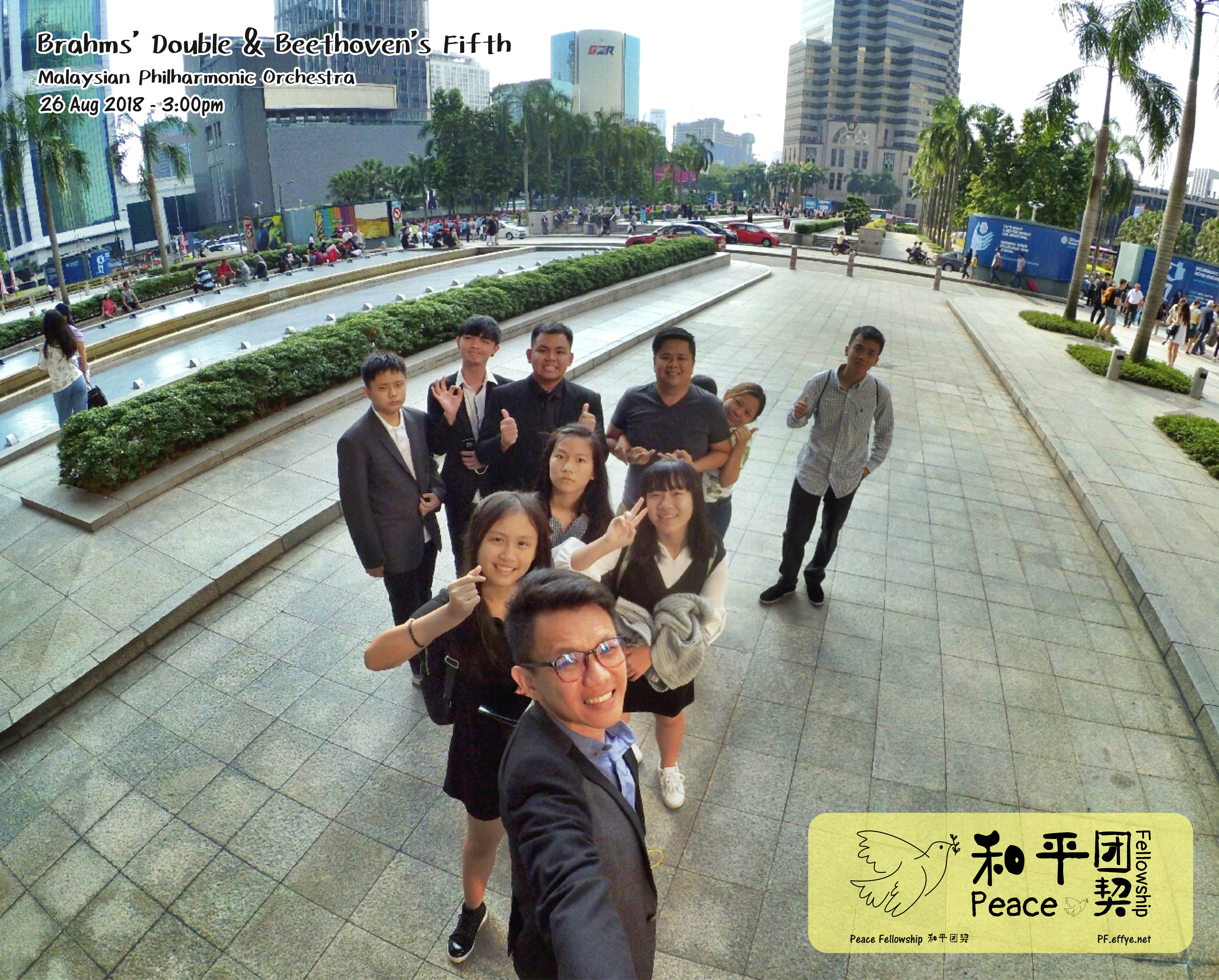 Peace Fellowship 和平团契 参加 Brahms Double & Beethovens Fifth Malaysia Philharmonic Orchestra Concert 26 Aug 2018 Petronas Twin Towers B008