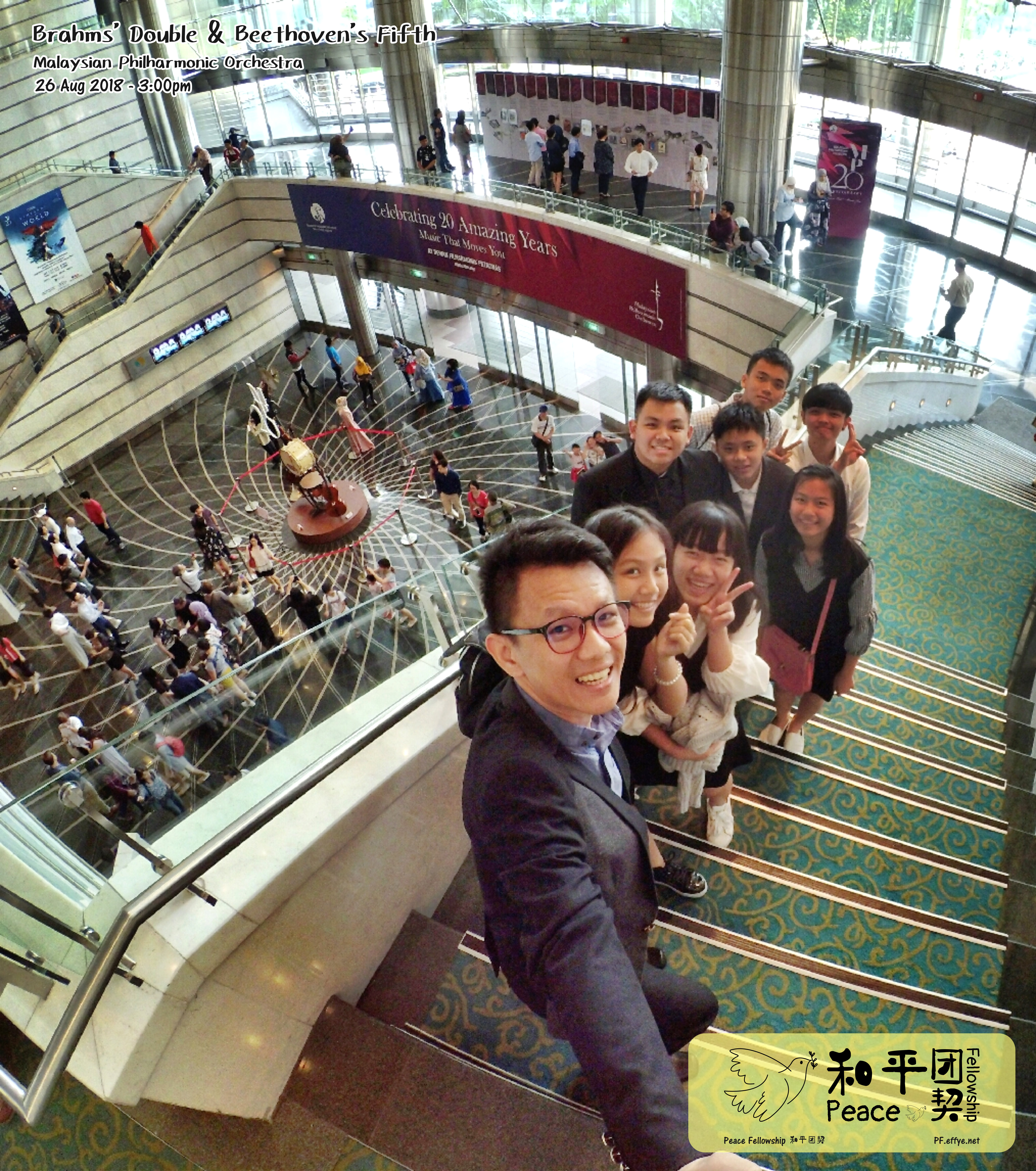 Peace Fellowship 和平团契 参加 Brahms Double & Beethovens Fifth Malaysia Philharmonic Orchestra Concert 26 Aug 2018 Petronas Twin Towers B013