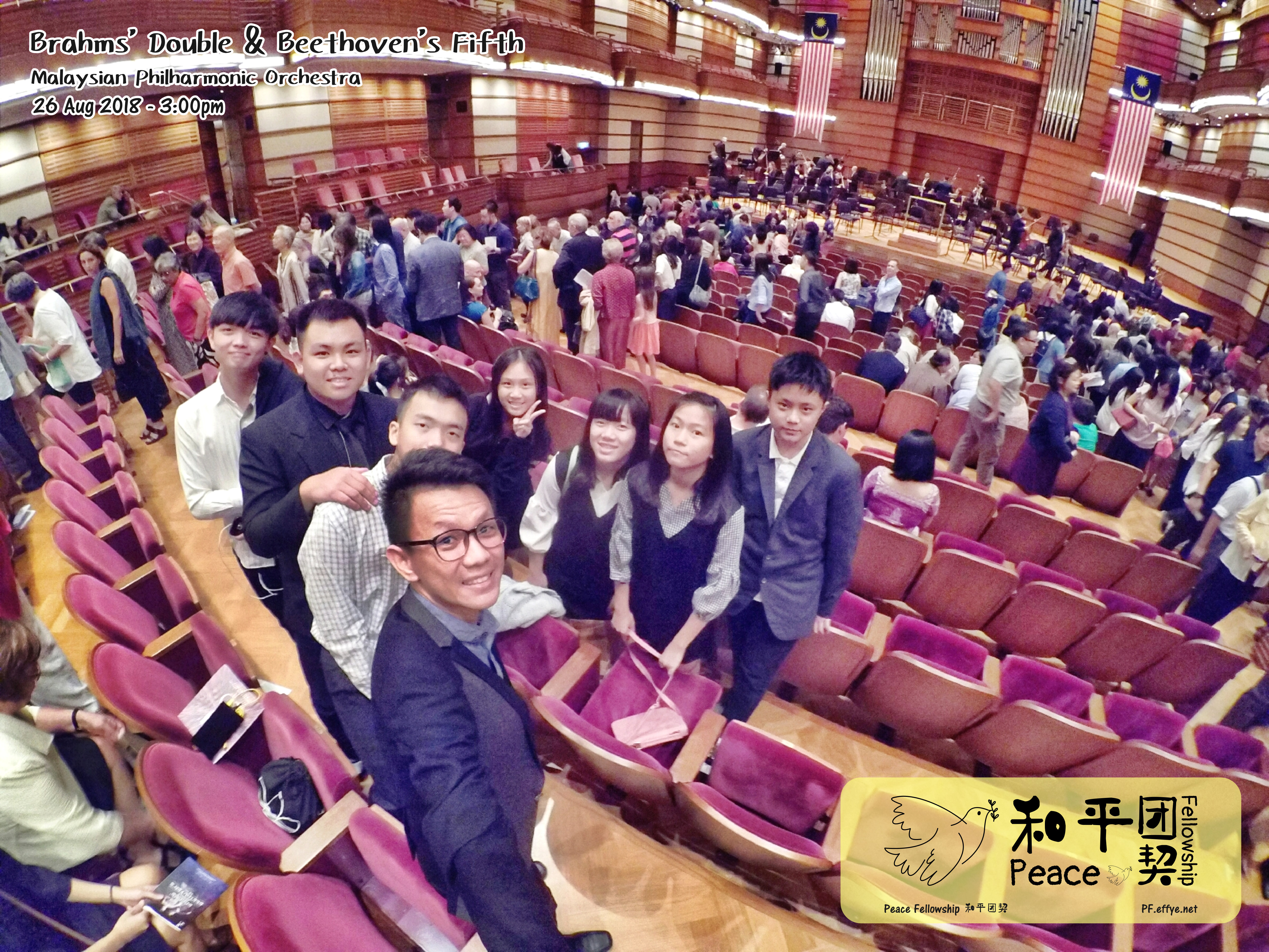 Peace Fellowship 和平团契 参加 Brahms Double & Beethovens Fifth Malaysia Philharmonic Orchestra Concert 26 Aug 2018 Petronas Twin Towers B016