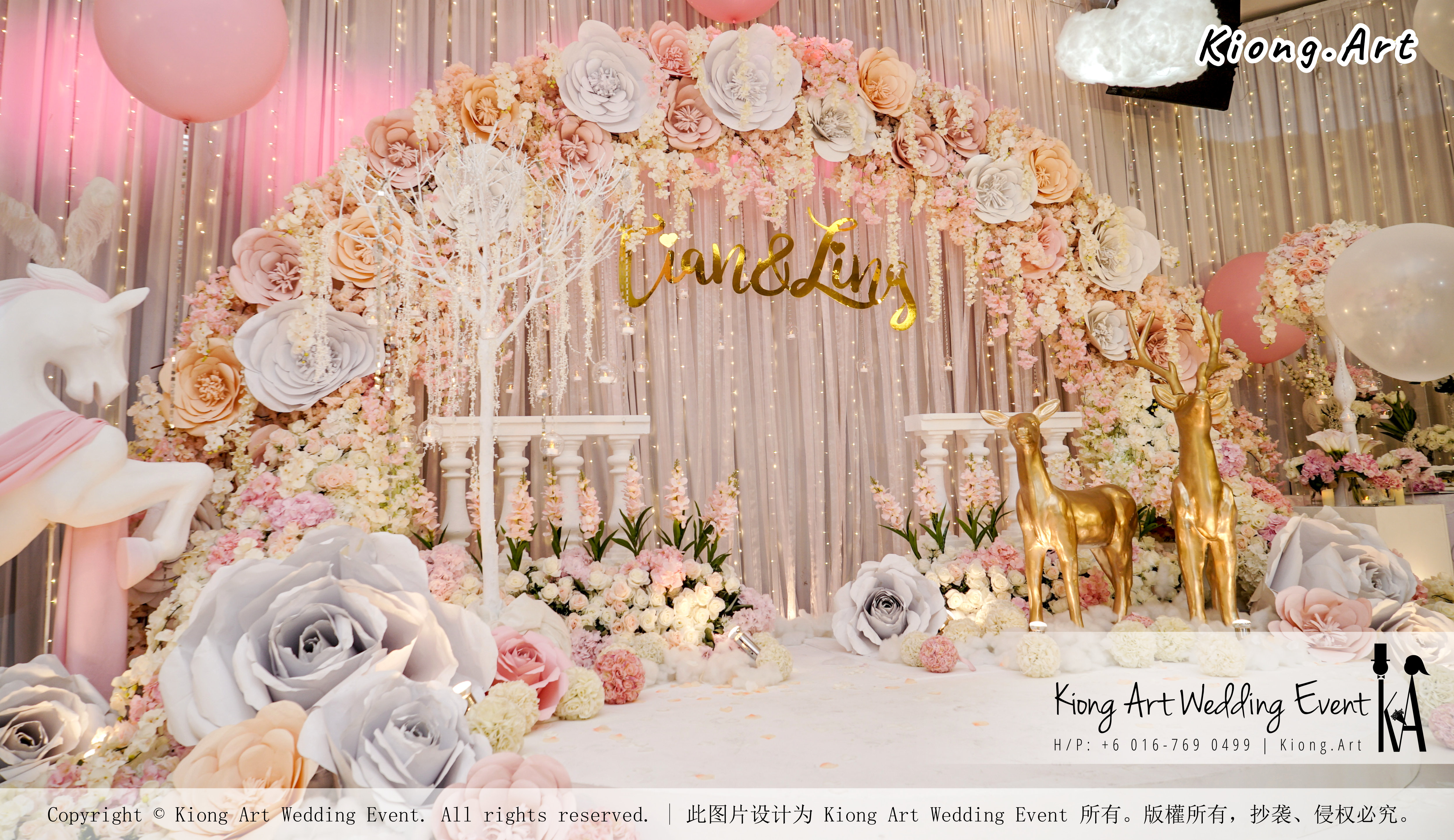 Kiong Art Wedding Event Kuala Lumpur Malaysia Event and Wedding Decoration Company One-stop Wedding Planning Services Wedding Theme Fantasy Secret Garden Restoran SY Muar A03-11