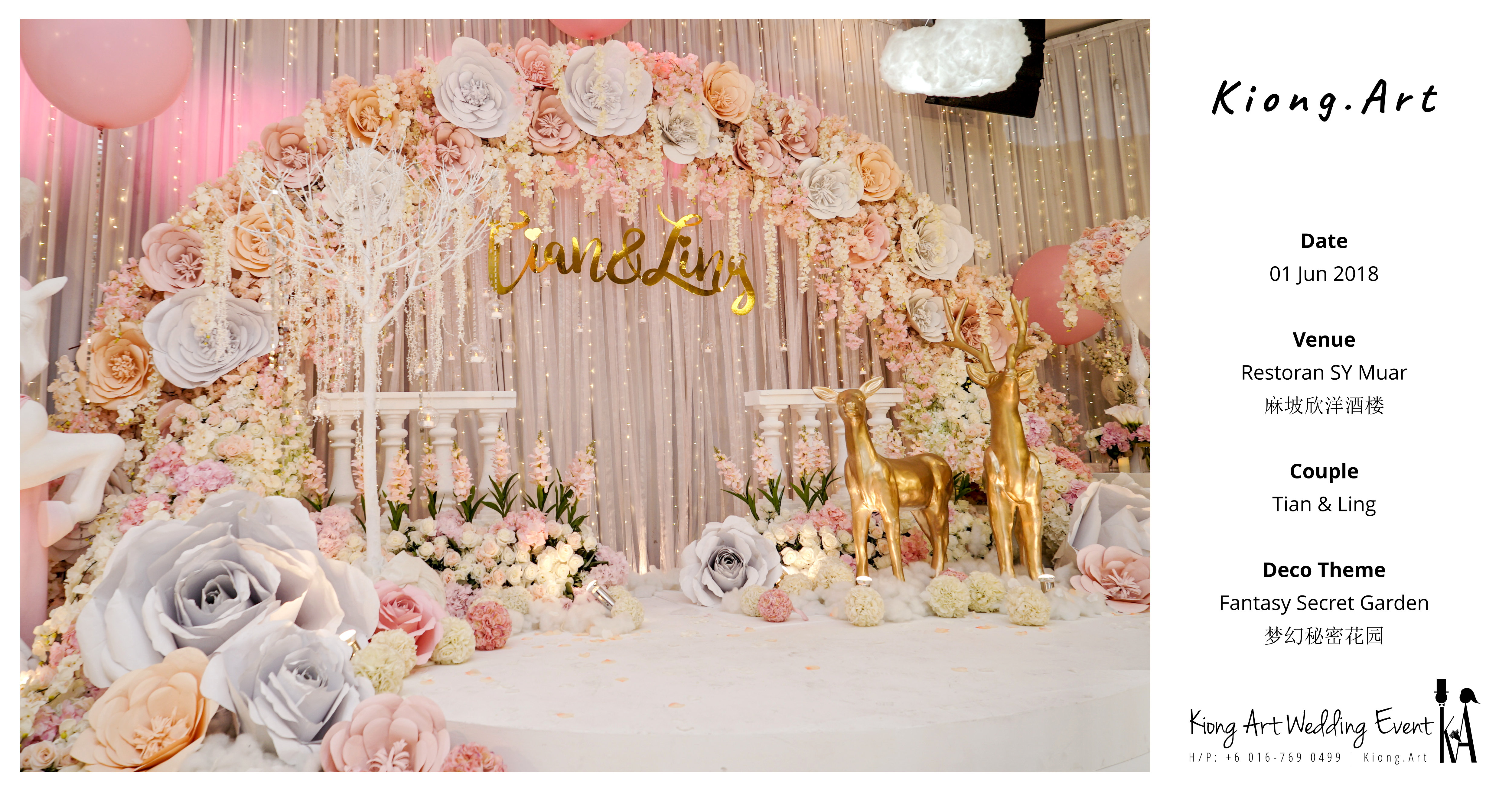 Kiong Art Wedding Event Kuala Lumpur Malaysia Event and Wedding Decoration Company One-stop Wedding Planning Services Wedding Theme Fantasy Secret Garden Restoran SY Muar A03-56