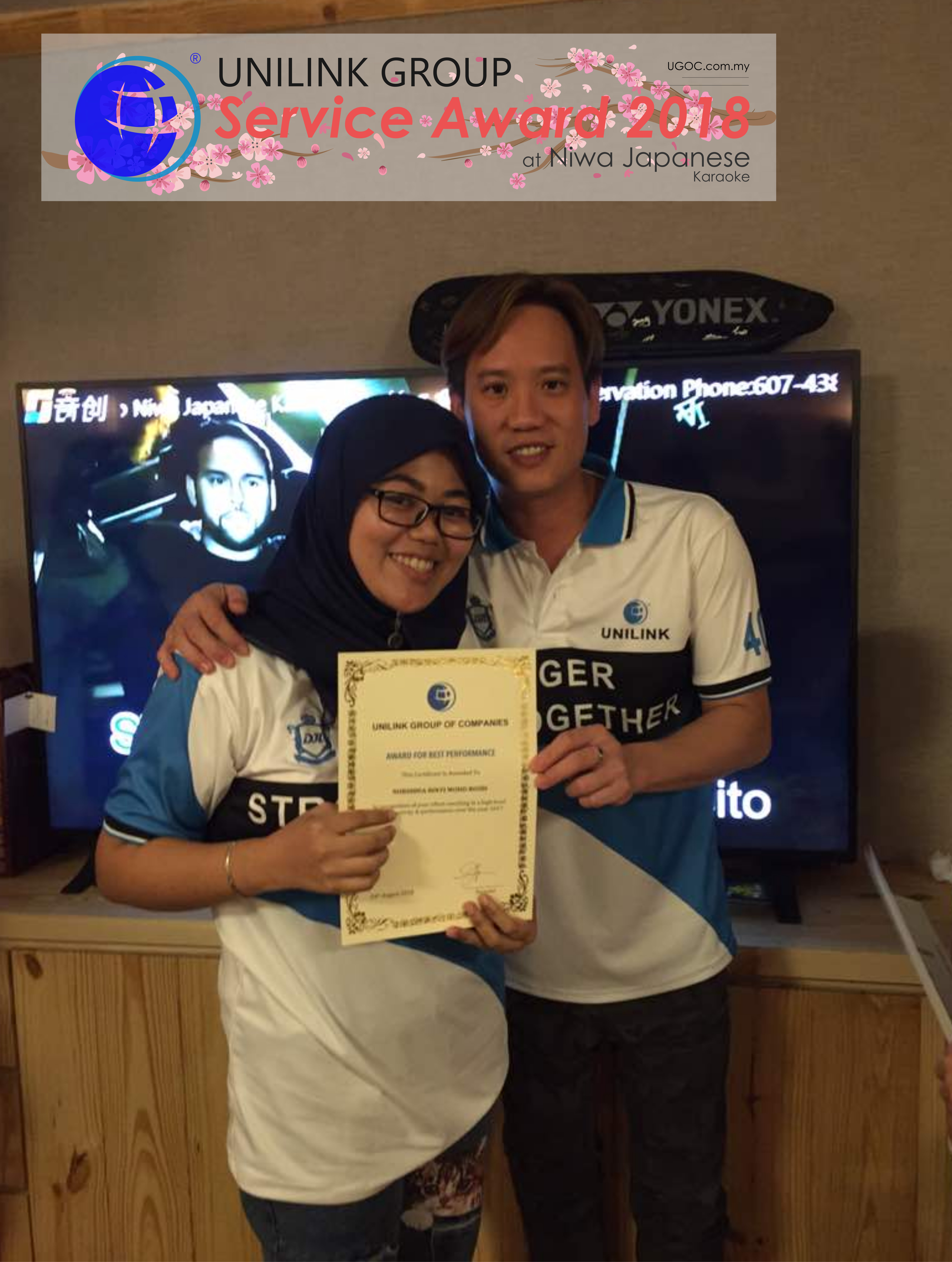 Unilink Group 5 and 10 Years Service Award Night 2018 from Agensi Pekerjaan Unilink Prospects Sdn Bhd at Niwa Japanese Karaoke 09