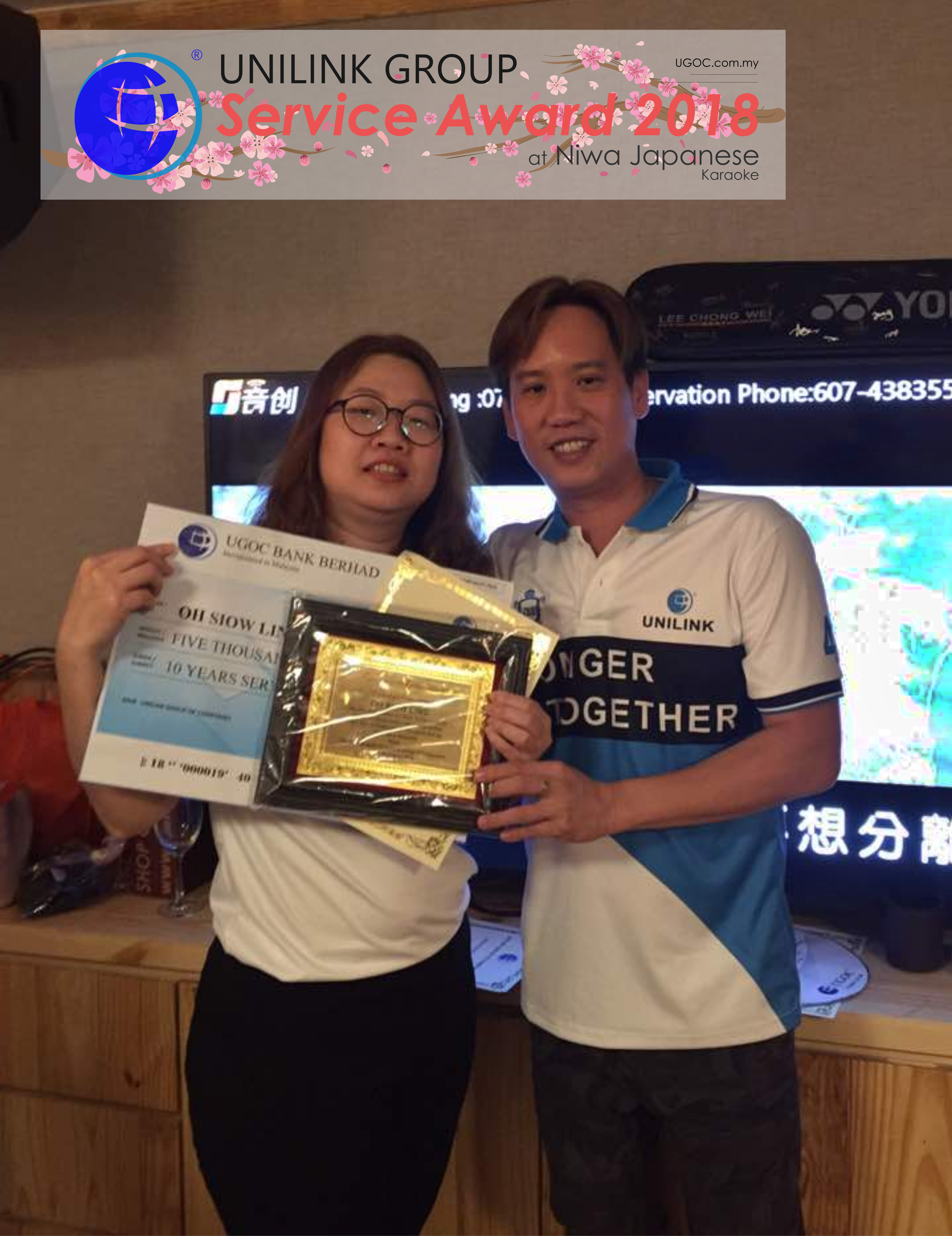 Unilink Group 5 and 10 Years Service Award Night 2018 from Agensi Pekerjaan Unilink Prospects Sdn Bhd at Niwa Japanese Karaoke 26