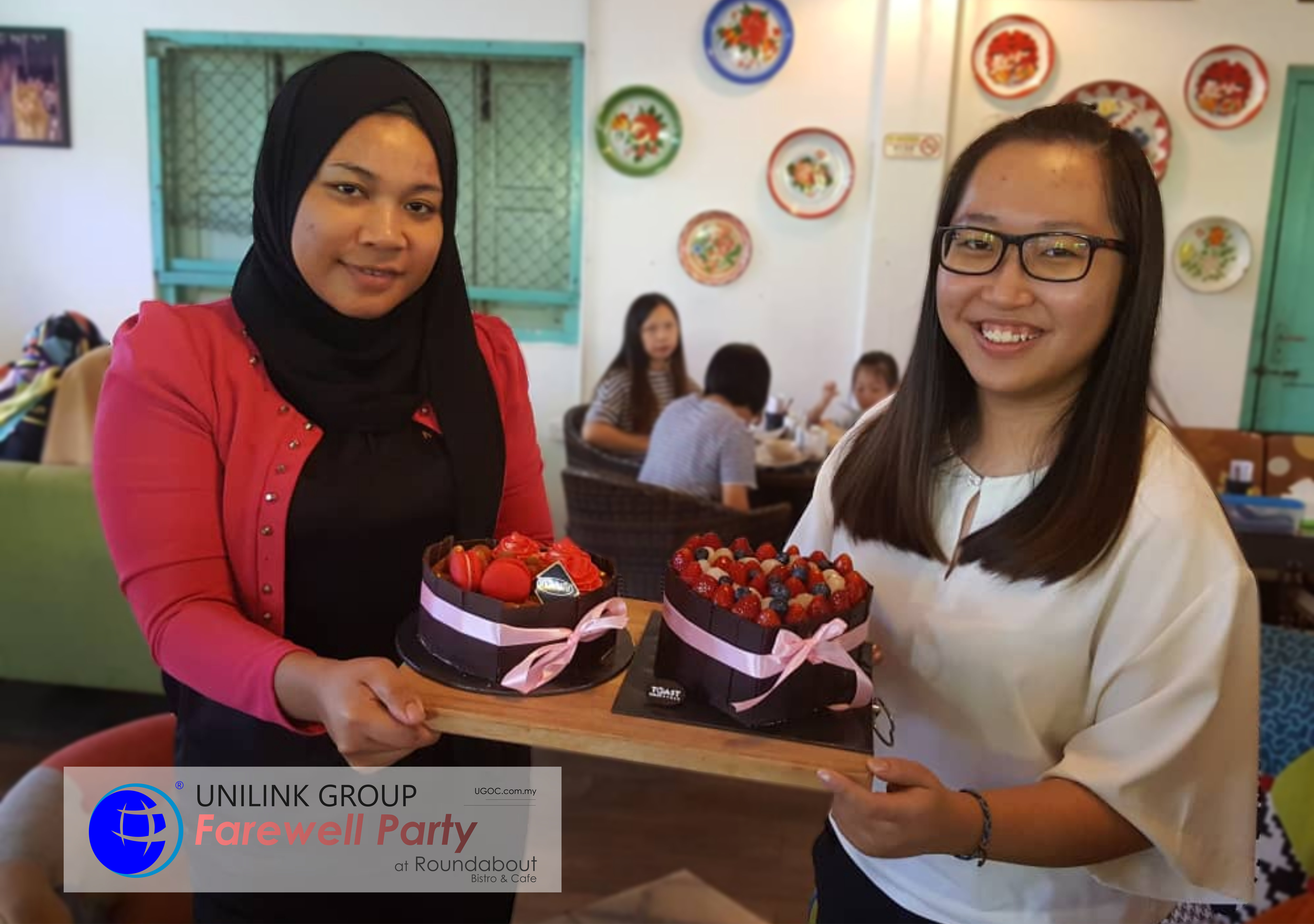 Unilink Group Farewell Party for Ms Rina and Ms JingLing from Agensi Pekerjaan Unilink Prospects Sdn Bhd at Roundabout Bistro and Cafe 01