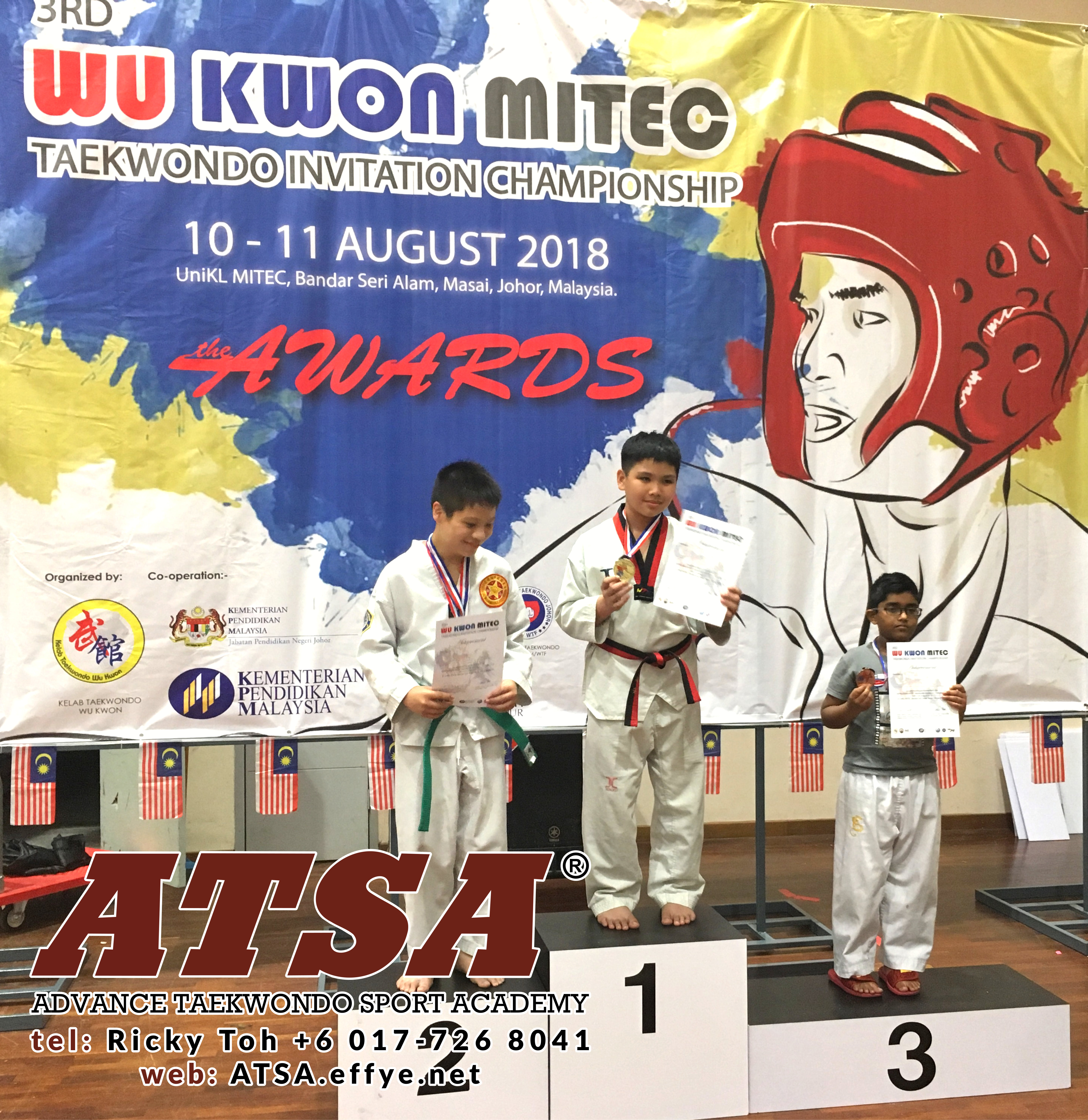 Batu Pahat Sports Ricky Toh Advance Taekwondo Sport Academy ATSA Education Martial Art Self Defence Fitness Poomdae Sparring Kyorugi Batu Pahat Johor Malaysia A04-03