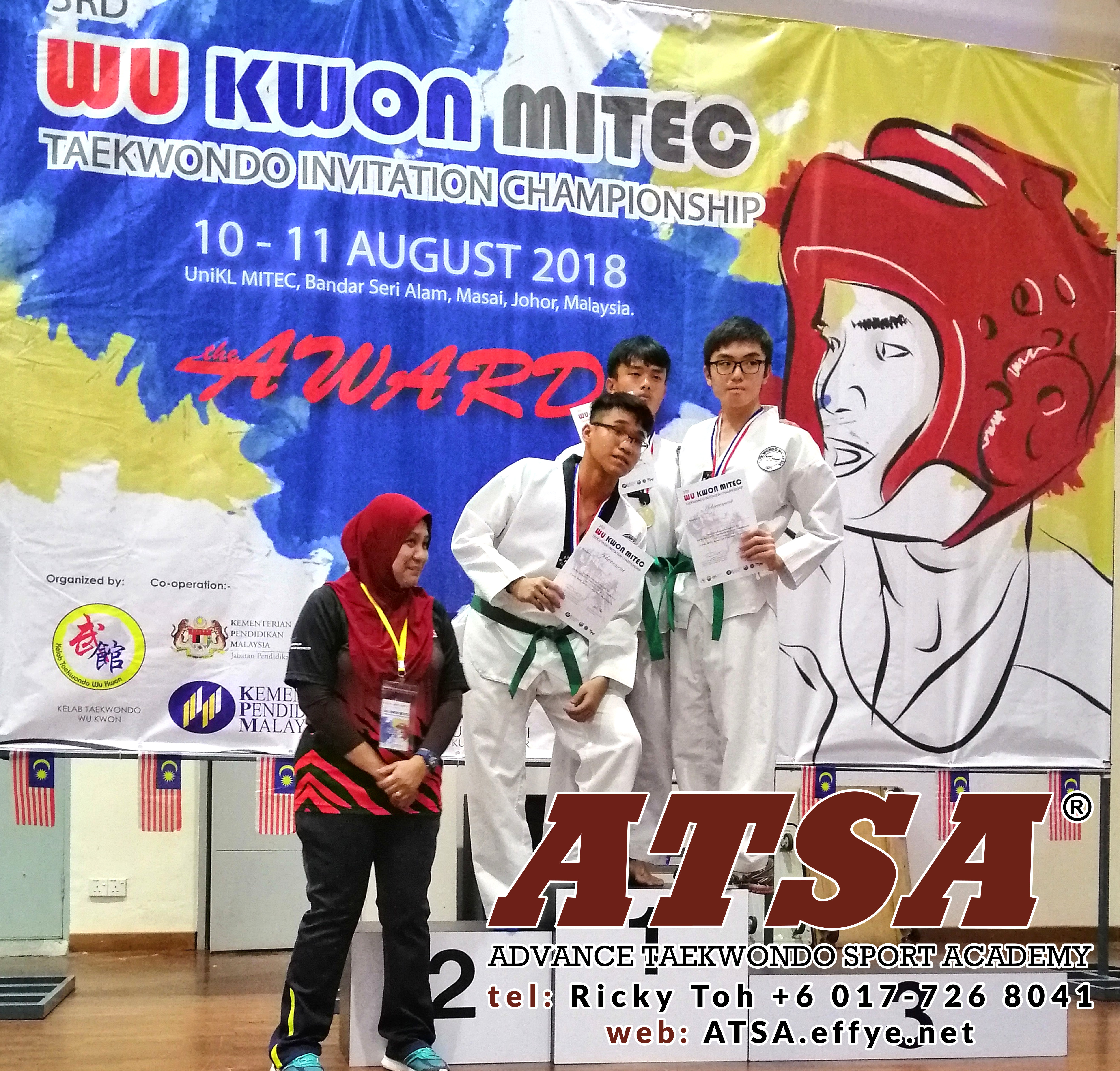 Batu Pahat Sports Ricky Toh Advance Taekwondo Sport Academy ATSA Education Martial Art Self Defence Fitness Poomdae Sparring Kyorugi Batu Pahat Johor Malaysia A04-04