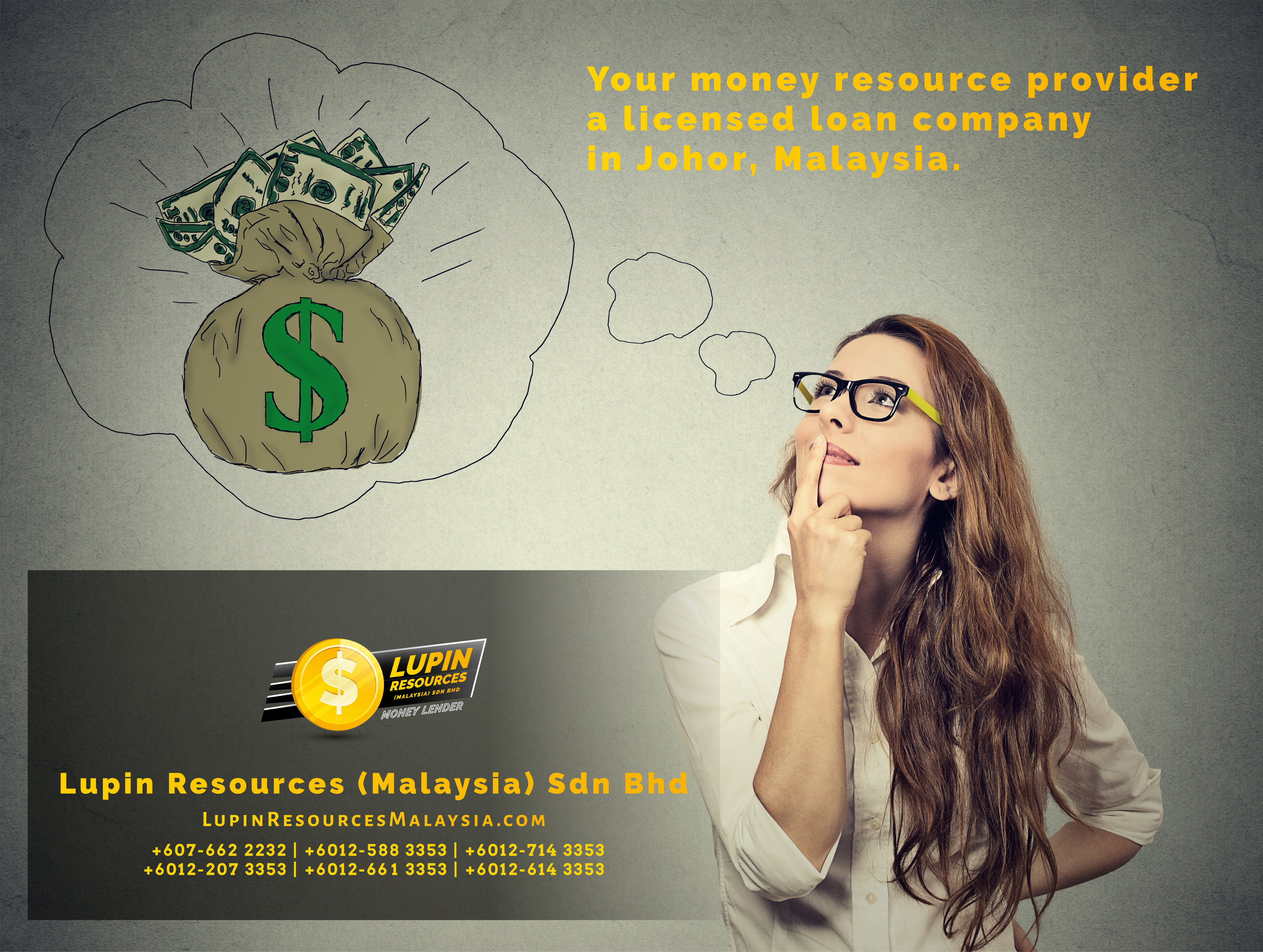 Johor Licensed Loan Company Licensed Money Lender Lupin Resources Malaysia SDN BHD Your money resource provider Kulai Johor Bahru Johor Malaysia Business Loan A01-01