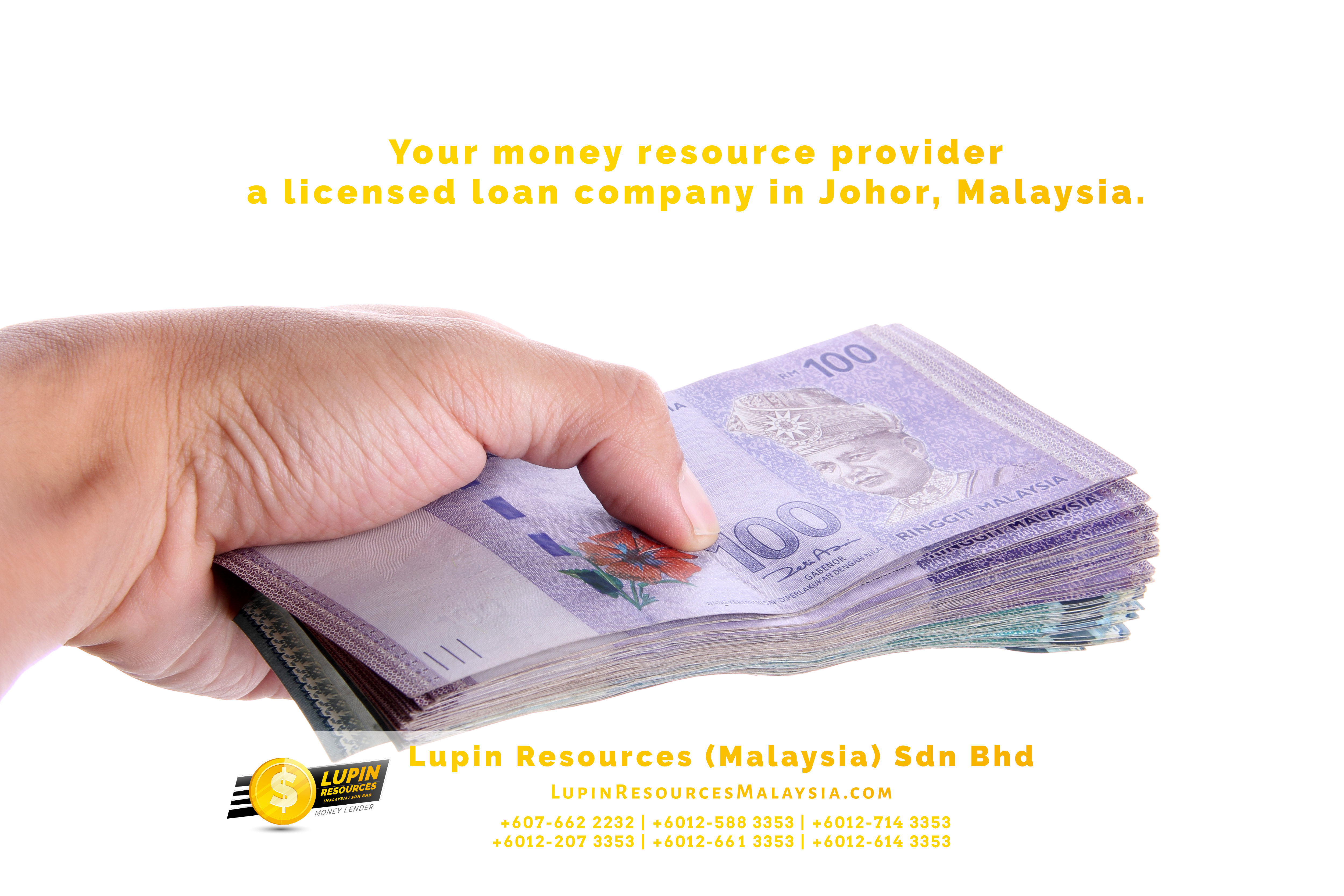 Johor Licensed Loan Company Licensed Money Lender Lupin Resources Malaysia SDN BHD Your money resource provider Kulai Johor Bahru Johor Malaysia Business Loan A01-10