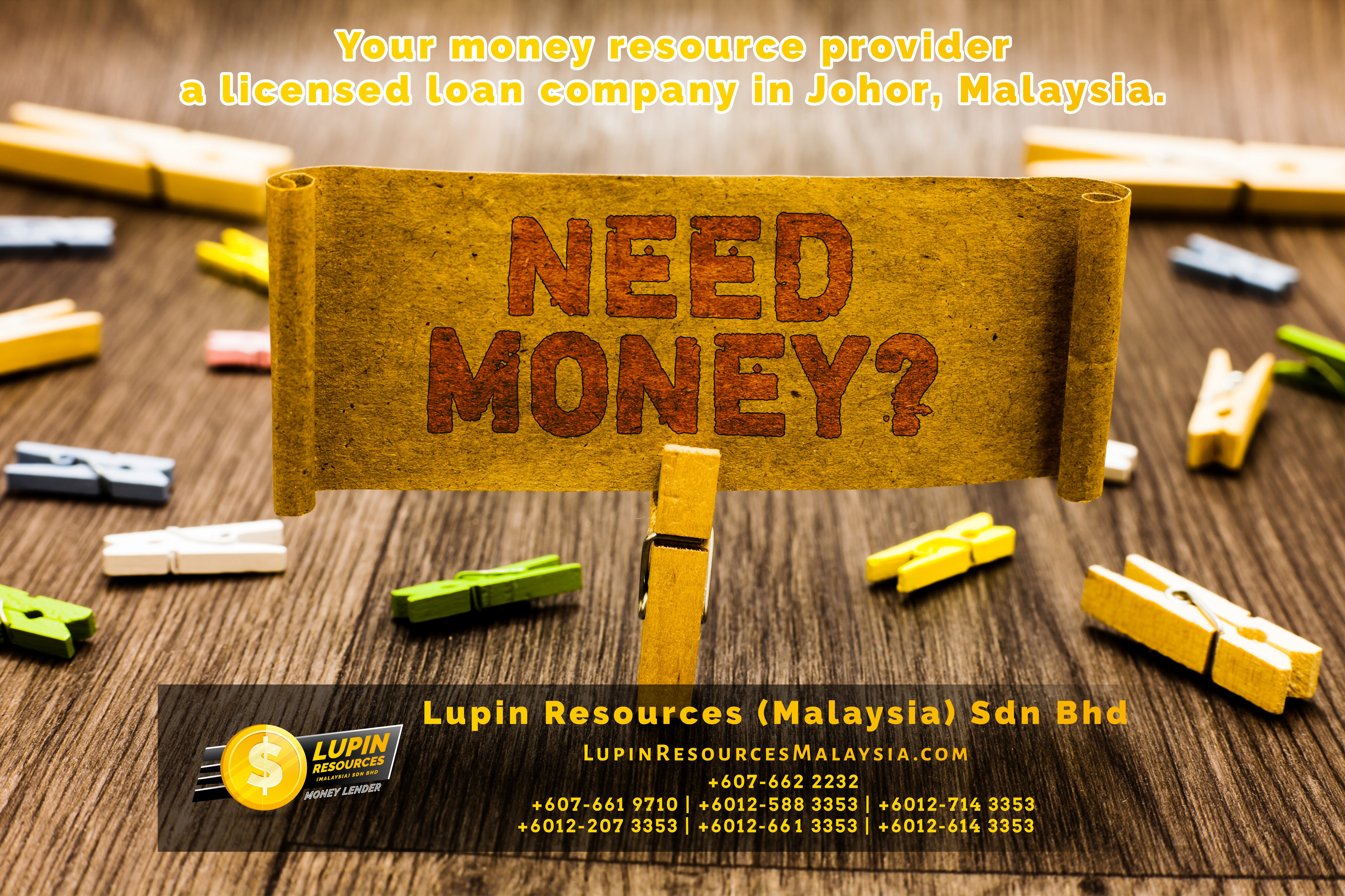 Johor Licensed Loan Company Licensed Money Lender Lupin Resources Malaysia SDN BHD Your money resource provider Kulai Johor Bahru Johor Malaysia Business Loan A01-12